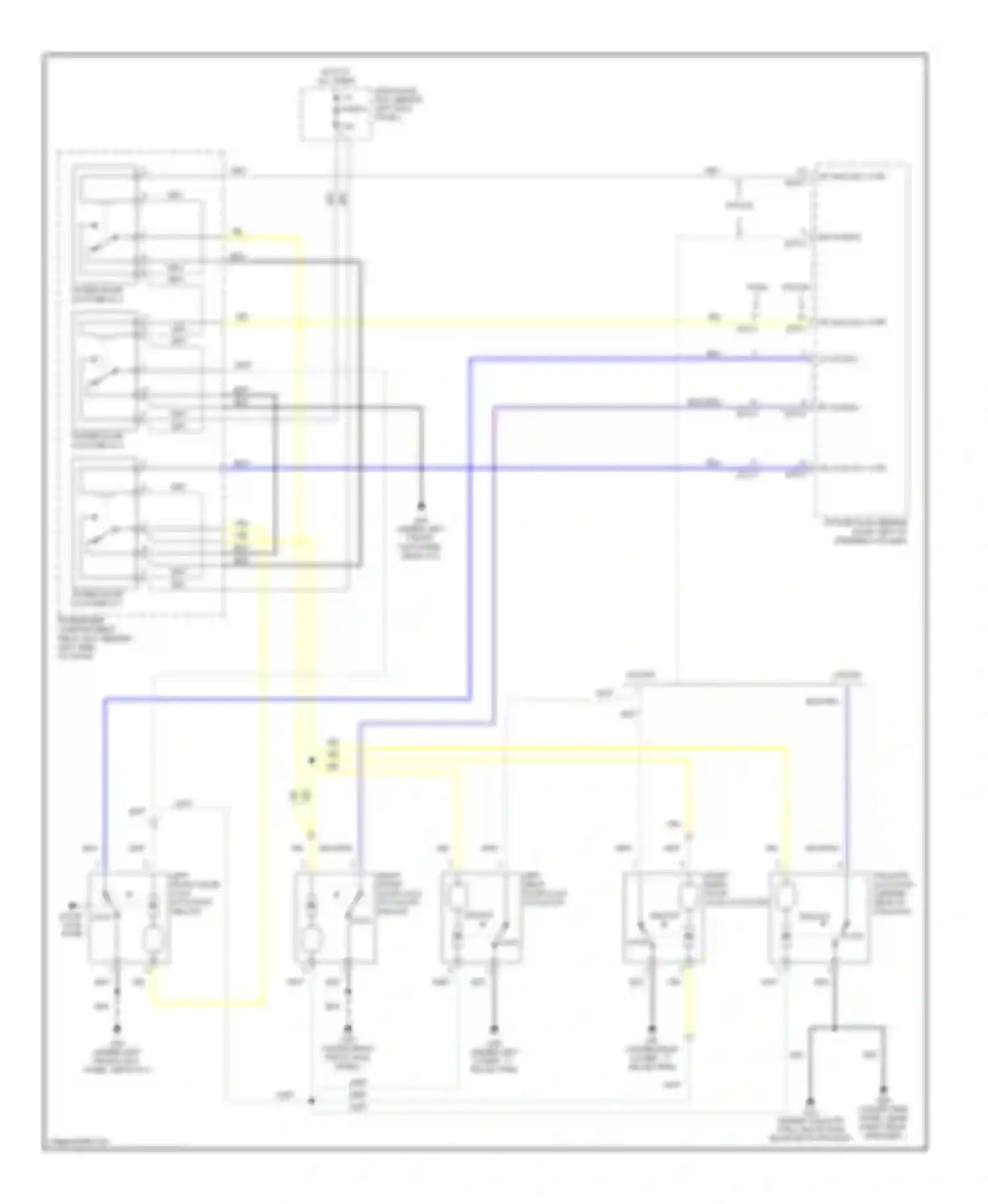 Accent Hyundai II facelift (2002-2005): Power door locks circuit