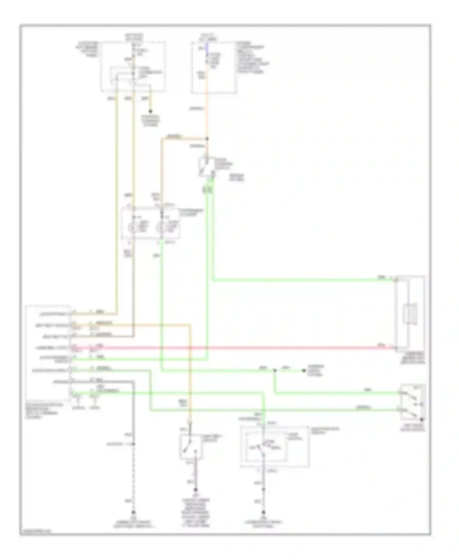 Accent Hyundai II facelift (2002-2005): Warning systems circuit