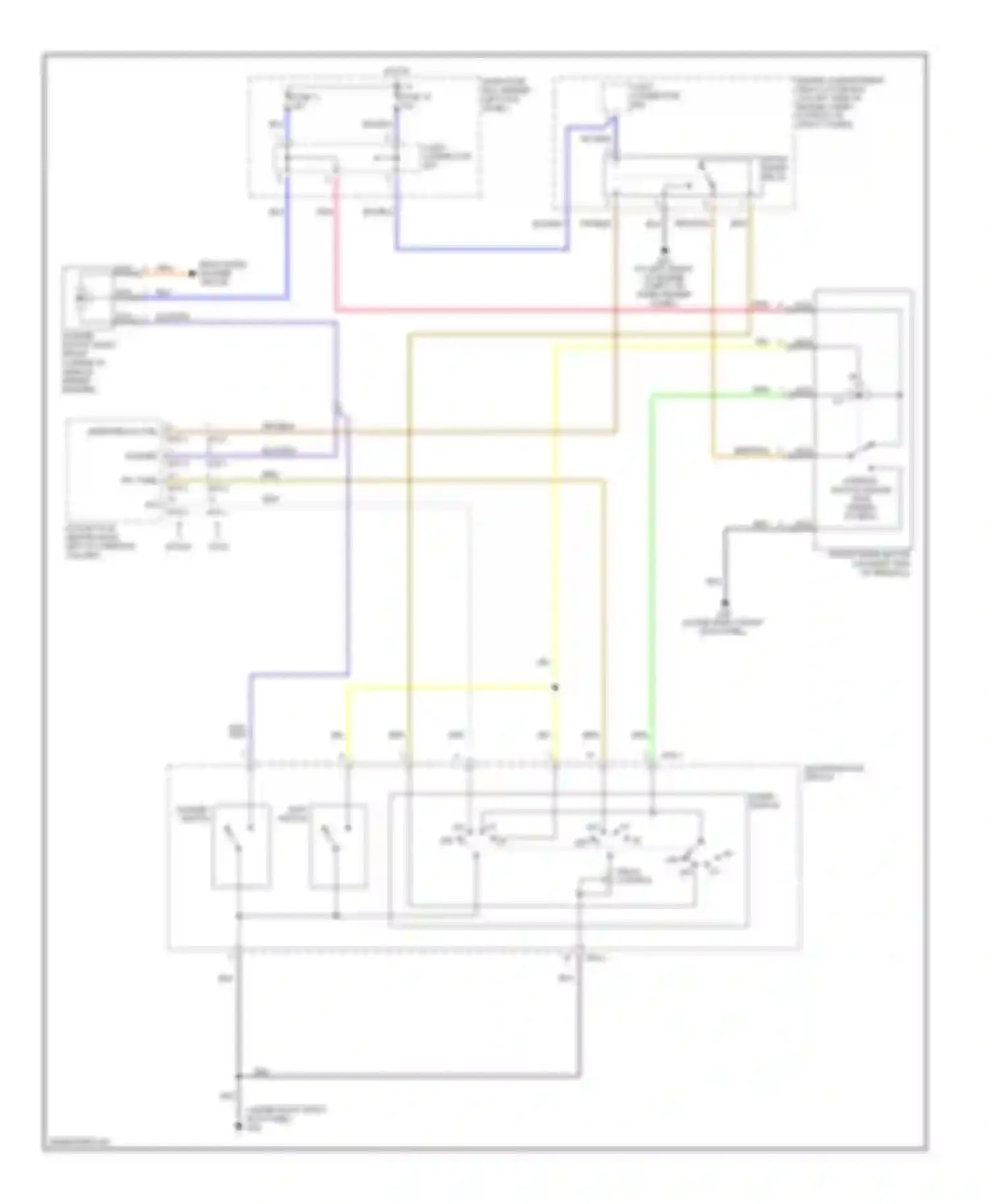 Accent Hyundai II facelift (2002-2005): Front wiper/washer circuit