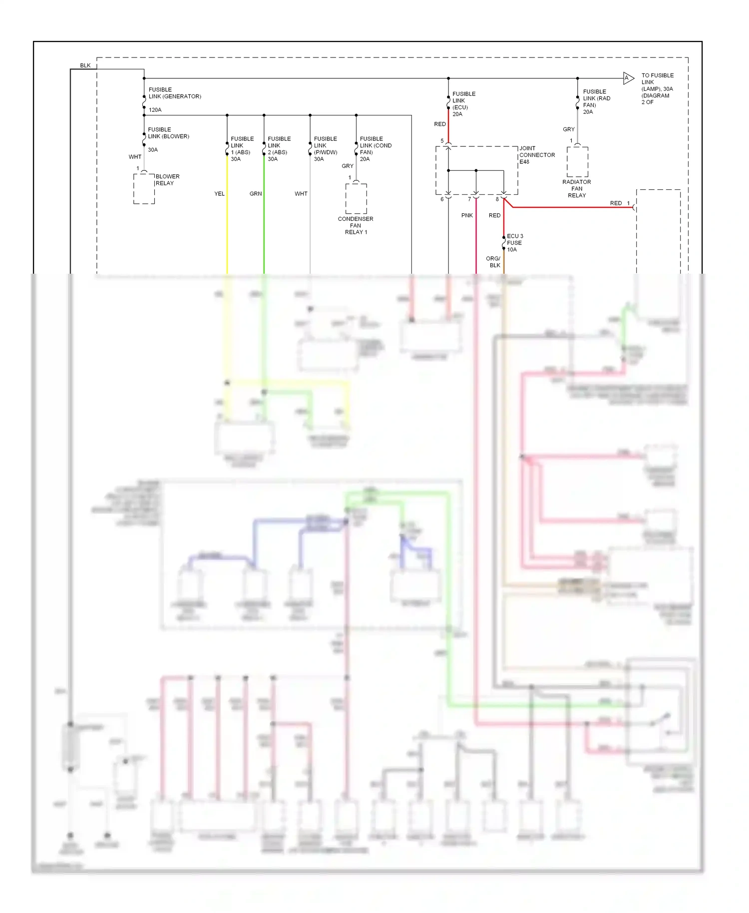 Wiring diagram abs control module for Hyundai Accent II facelift (2002-2005) (2 of 2)