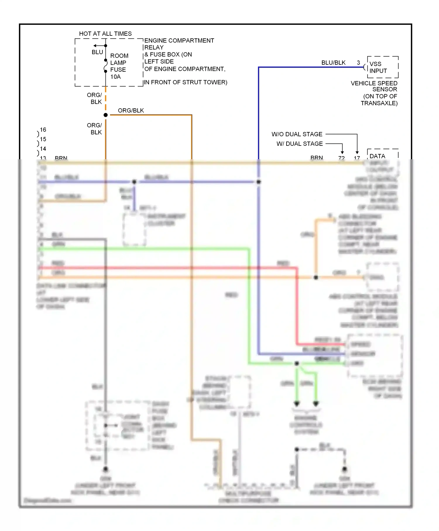 Wiring diagram data input/ output for Hyundai Accent II facelift (2002-2005) (1 of 1)