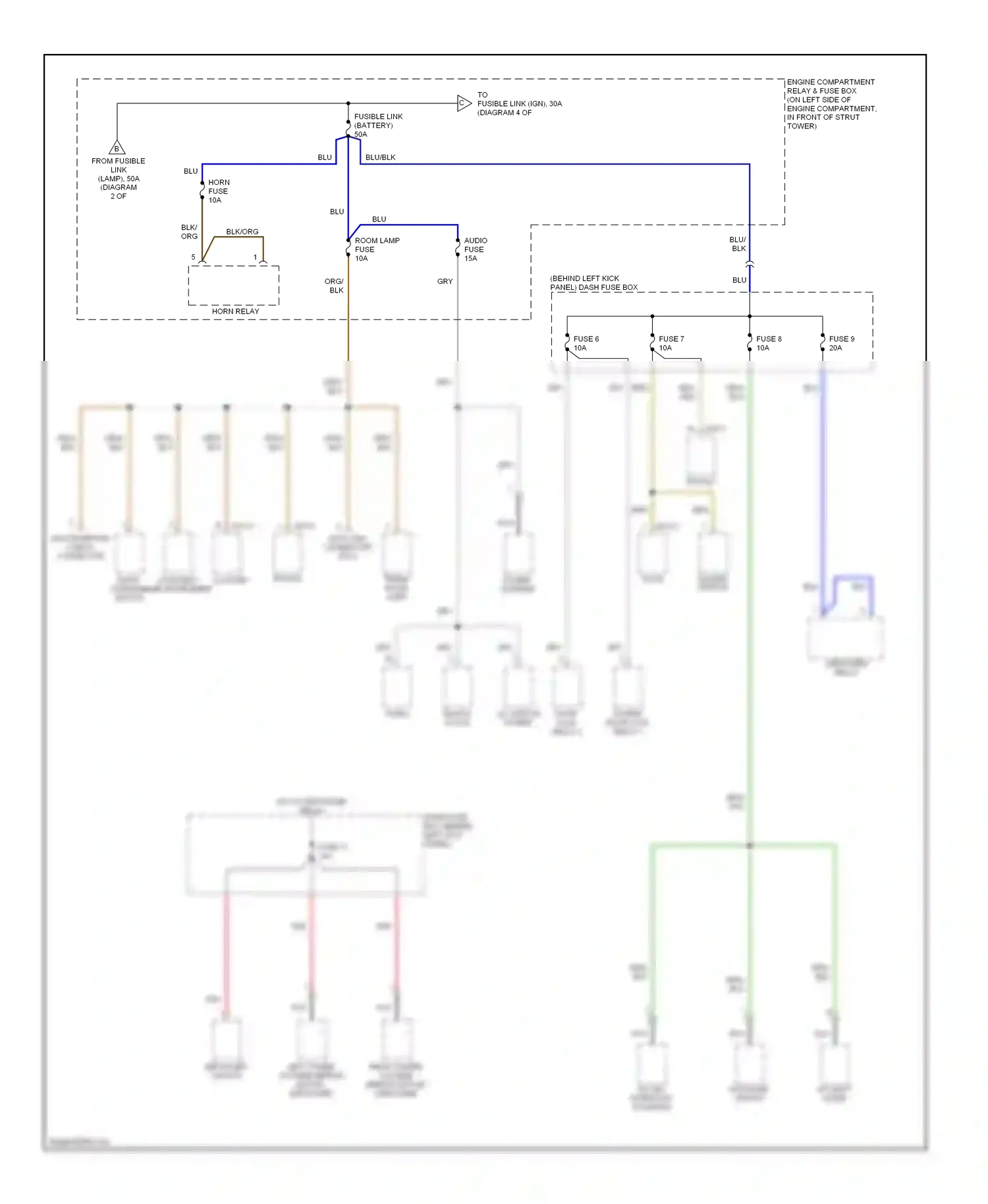Wiring diagram defogger switch for Hyundai Accent II facelift (2002-2005) (4 of 4)