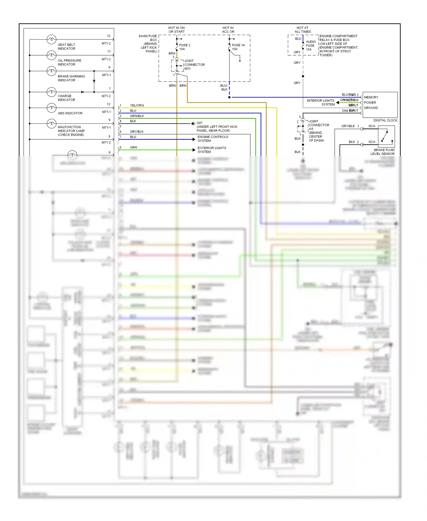 Wiring diagram engine controls system for Hyundai Accent II facelift (2002-2005) (4 of 4)