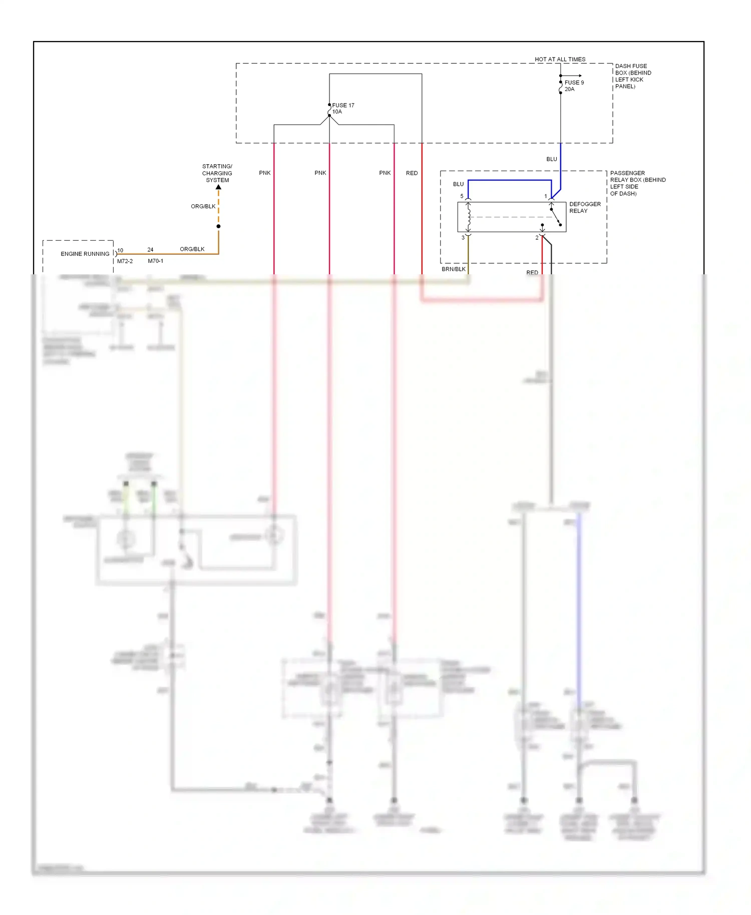 Wiring diagram engine running in for Hyundai Accent II facelift (2002-2005) (1 of 1)