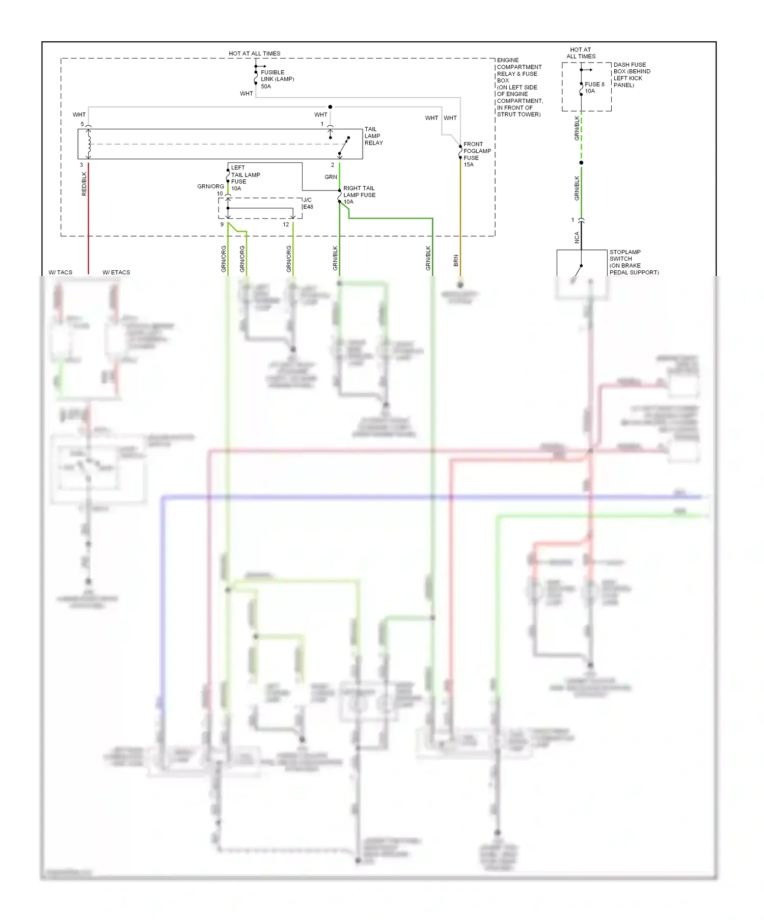 Wiring diagram light switch for Hyundai Accent II facelift (2002-2005) (1 of 5)