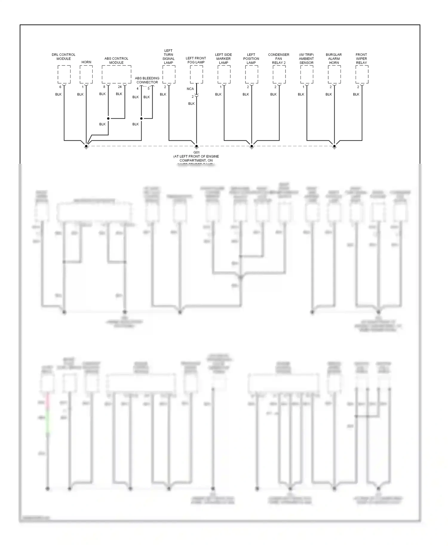 Wiring diagram multifunction switch for Hyundai Accent II facelift (2002-2005) (3 of 7)