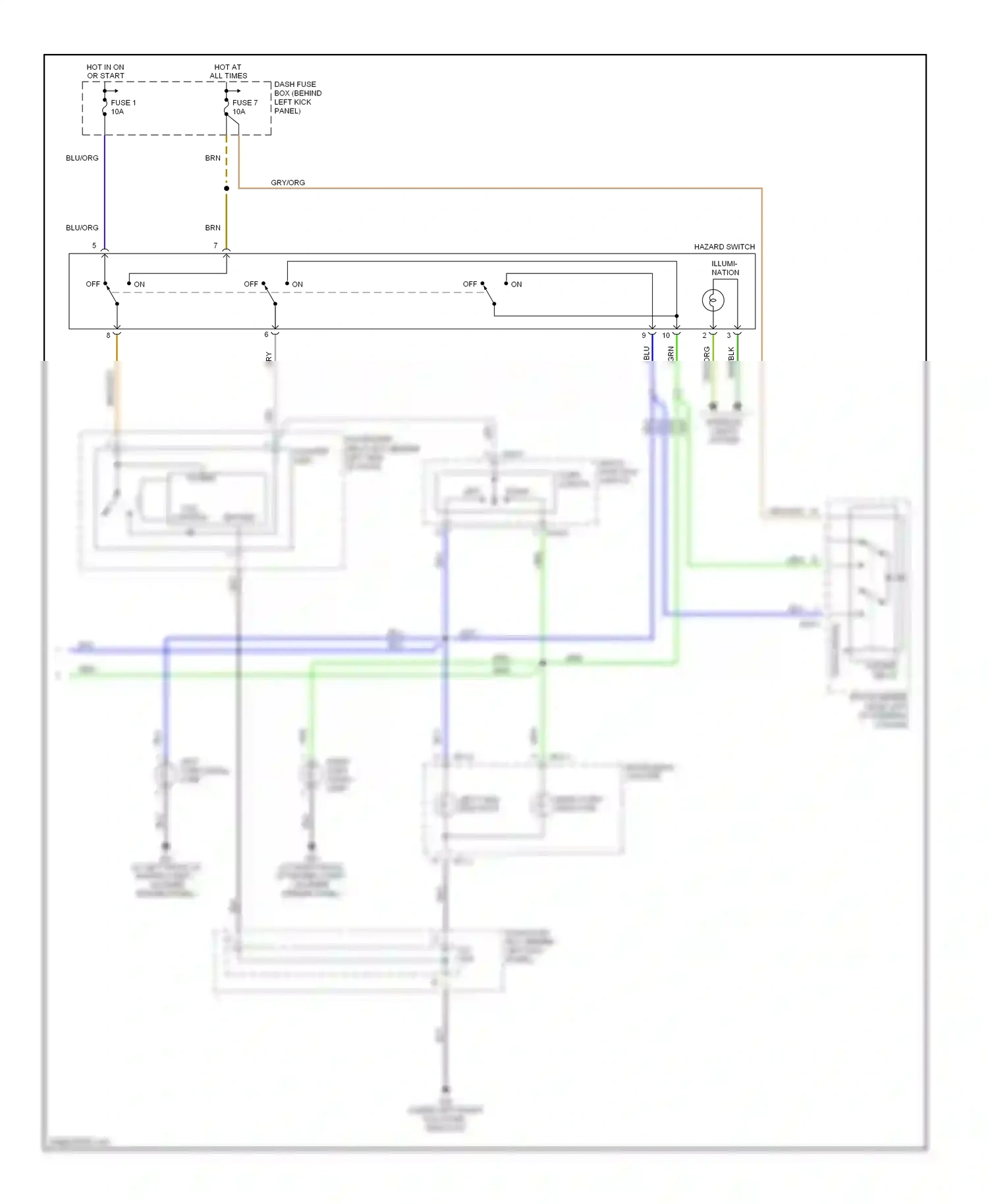 Wiring diagram off on for Hyundai Accent II facelift (2002-2005) (3 of 4)