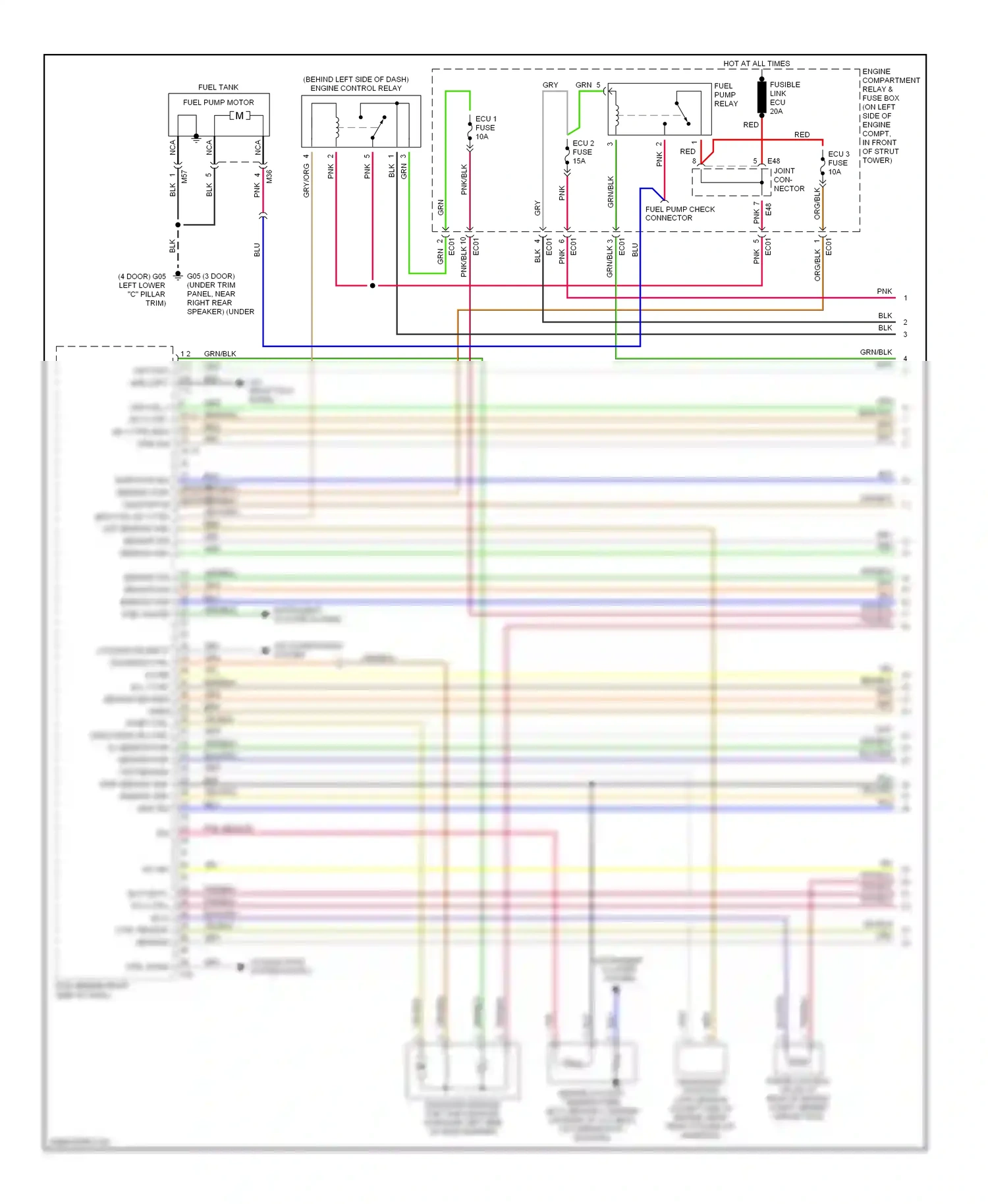 Wiring diagram pnk sensor sig for Hyundai Accent II facelift (2002-2005) (1 of 1)