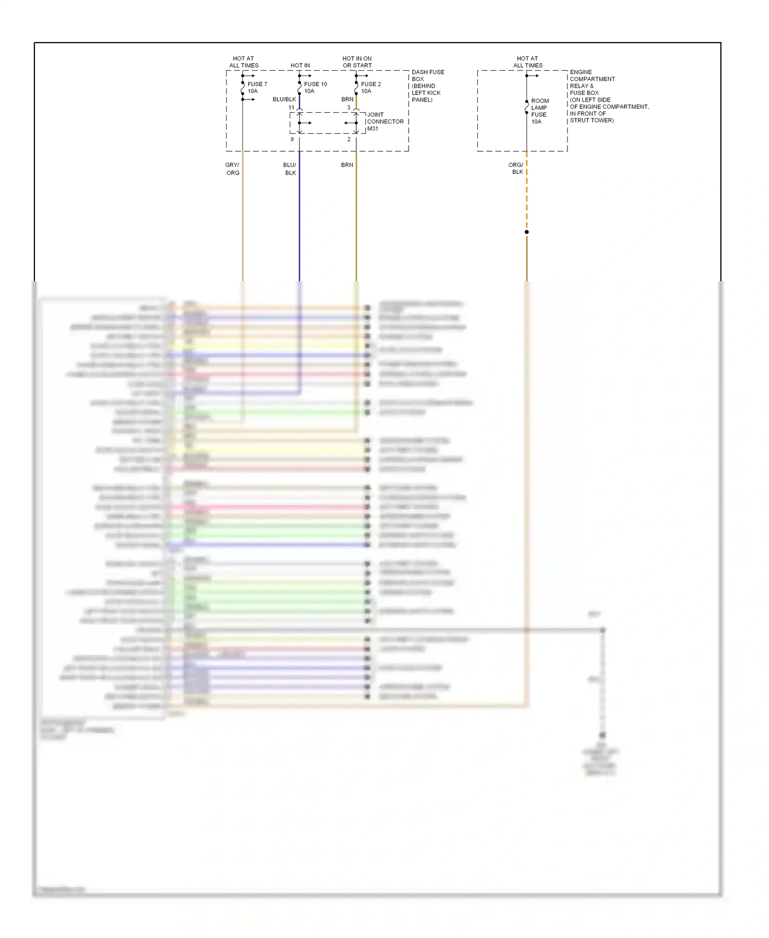 Wiring diagram red/blk for Hyundai Accent II facelift (2002-2005) (1 of 12)