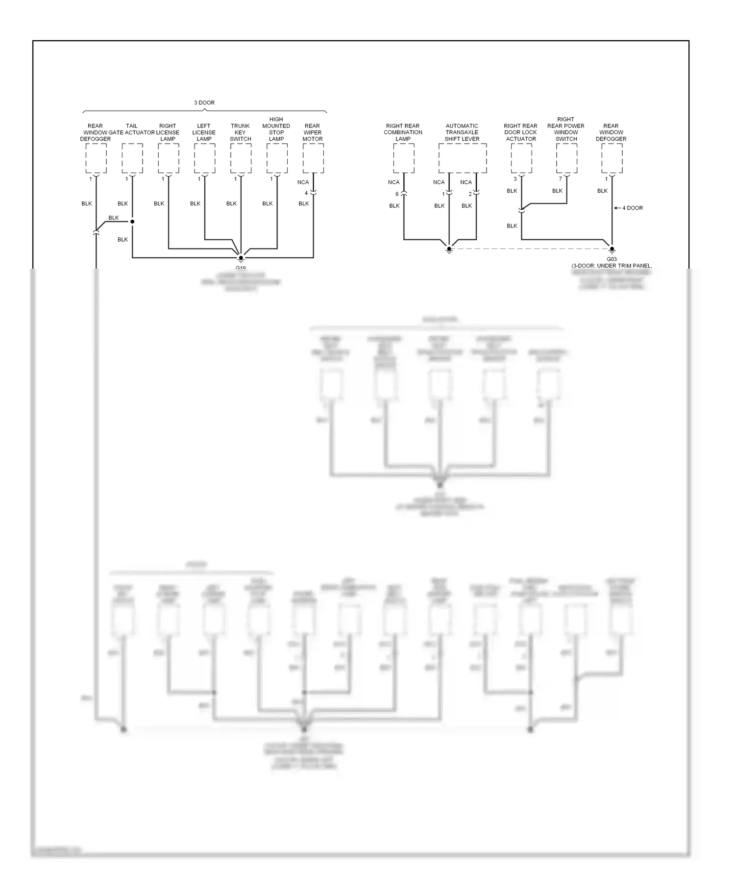Wiring diagram tail gate actuator for Hyundai Accent II facelift (2002-2005) (1 of 1)