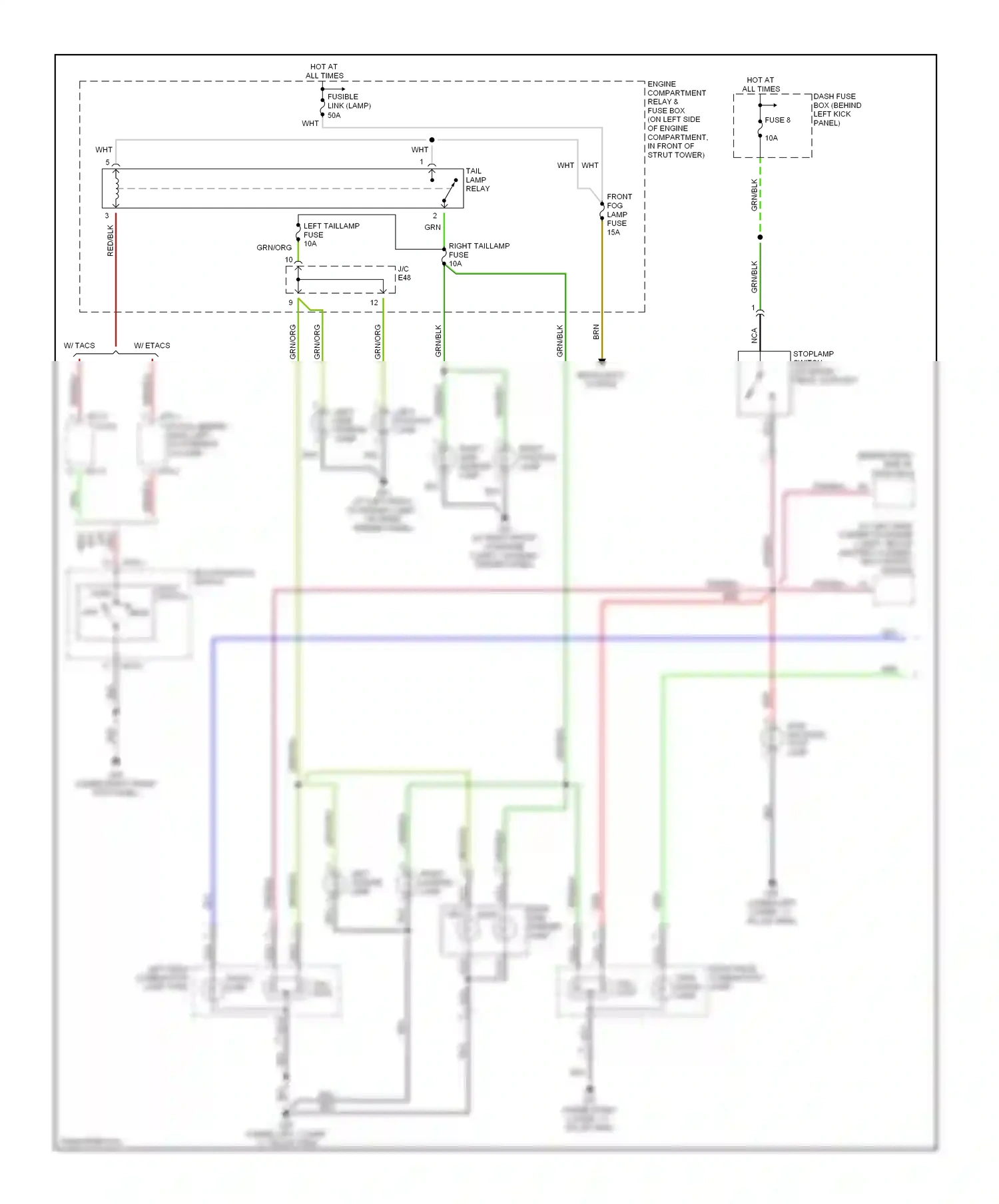 Wiring diagram tail stop for Hyundai Accent II facelift (2002-2005) (2 of 2)