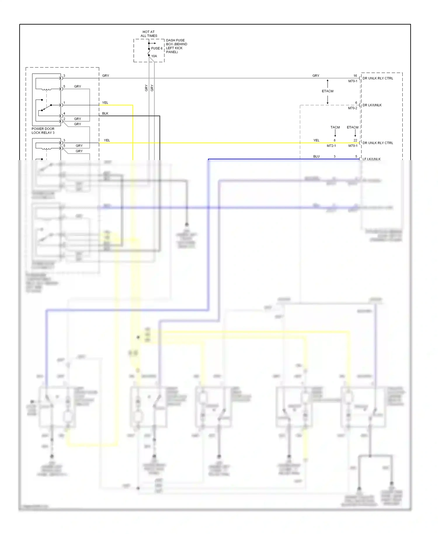Wiring diagram (under left front kick panel, for Hyundai Accent II facelift (2002-2005) (10 of 14)
