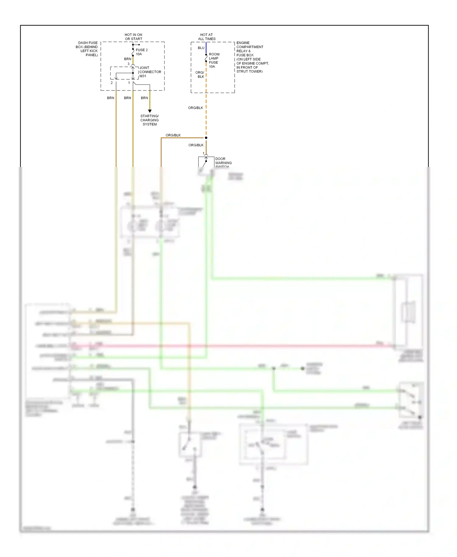 Wiring diagram (under left front for Hyundai Accent II facelift (2002-2005) (4 of 4)