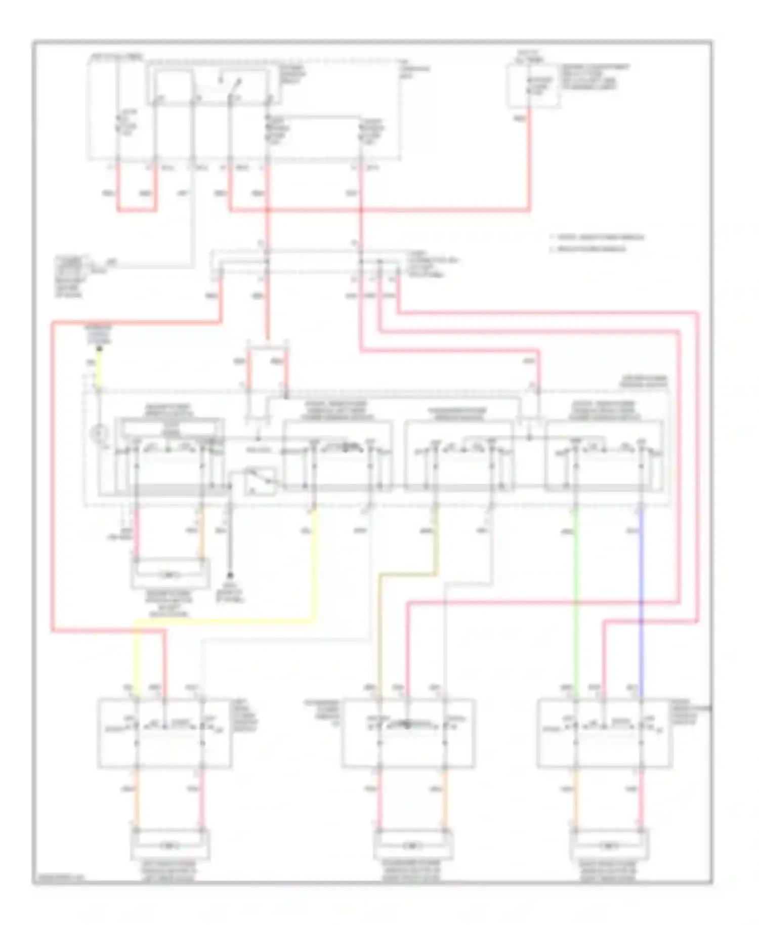 Accent Hyundai II (1999-2012): Power windows circuit, 4 door