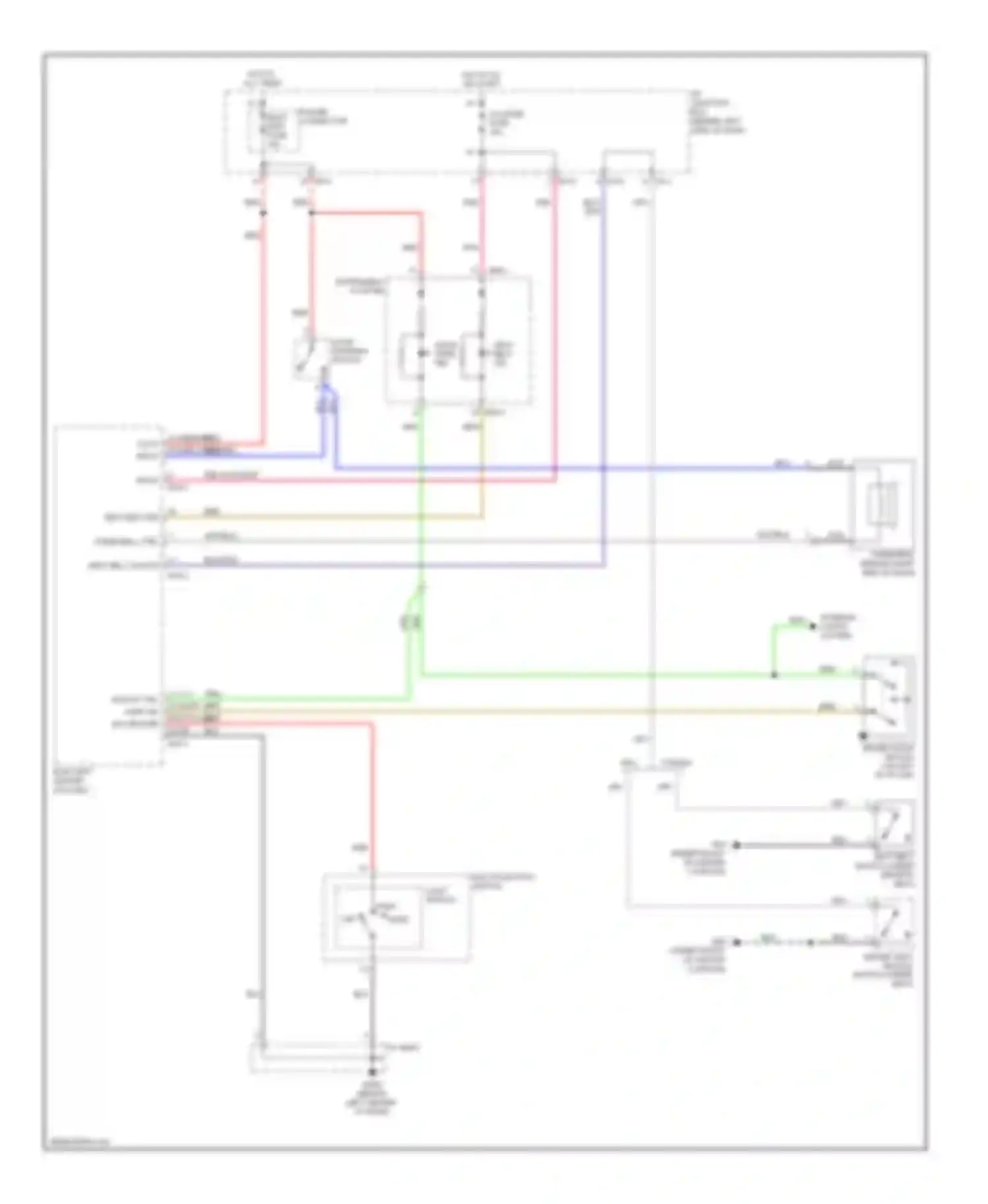 Accent Hyundai II (1999-2012): Chime circuit