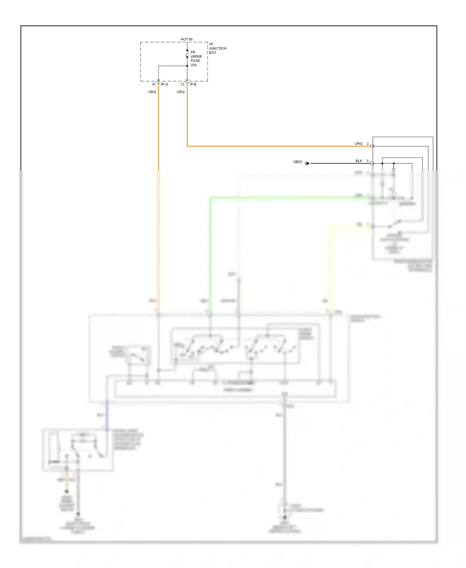 Wiring diagram blk/org for Hyundai Accent II (1999-2012) (11 of 14)