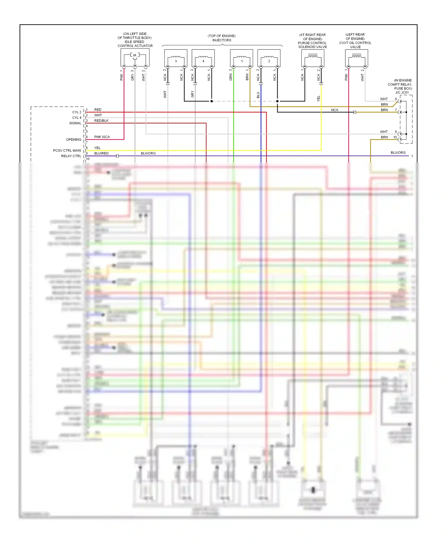 Wiring diagram ccv output air conditioning system a/c relay ctrl for Hyundai Accent II (1999-2012) (1 of 1)