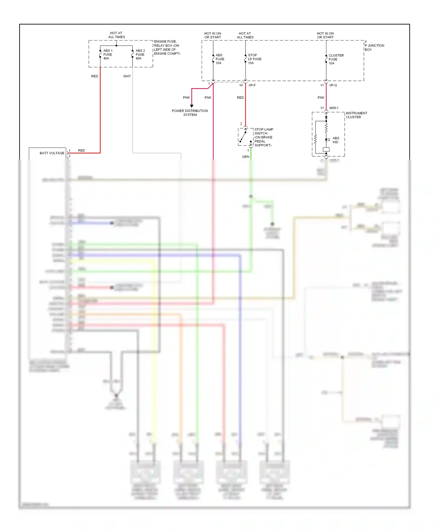Wiring diagram engine compt) for Hyundai Accent II (1999-2012) (1 of 1)