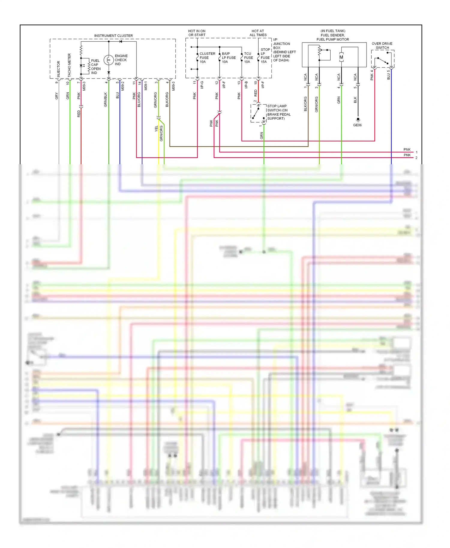 Wiring diagram grn/org for Hyundai Accent II (1999-2012) (8 of 18)