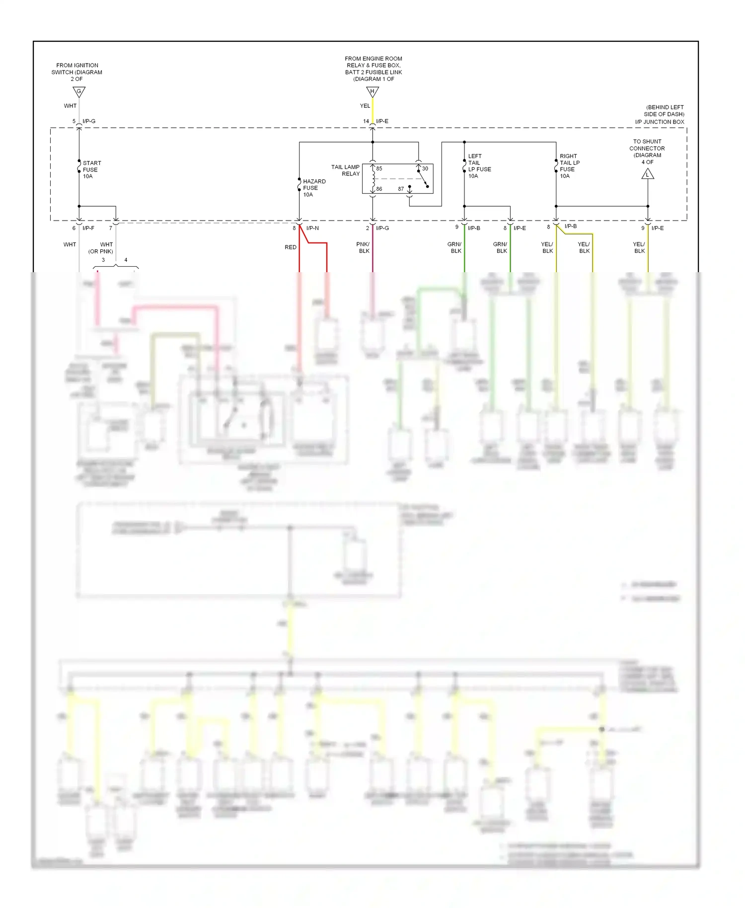 Wiring diagram hazard switch for Hyundai Accent II (1999-2012) (4 of 4)