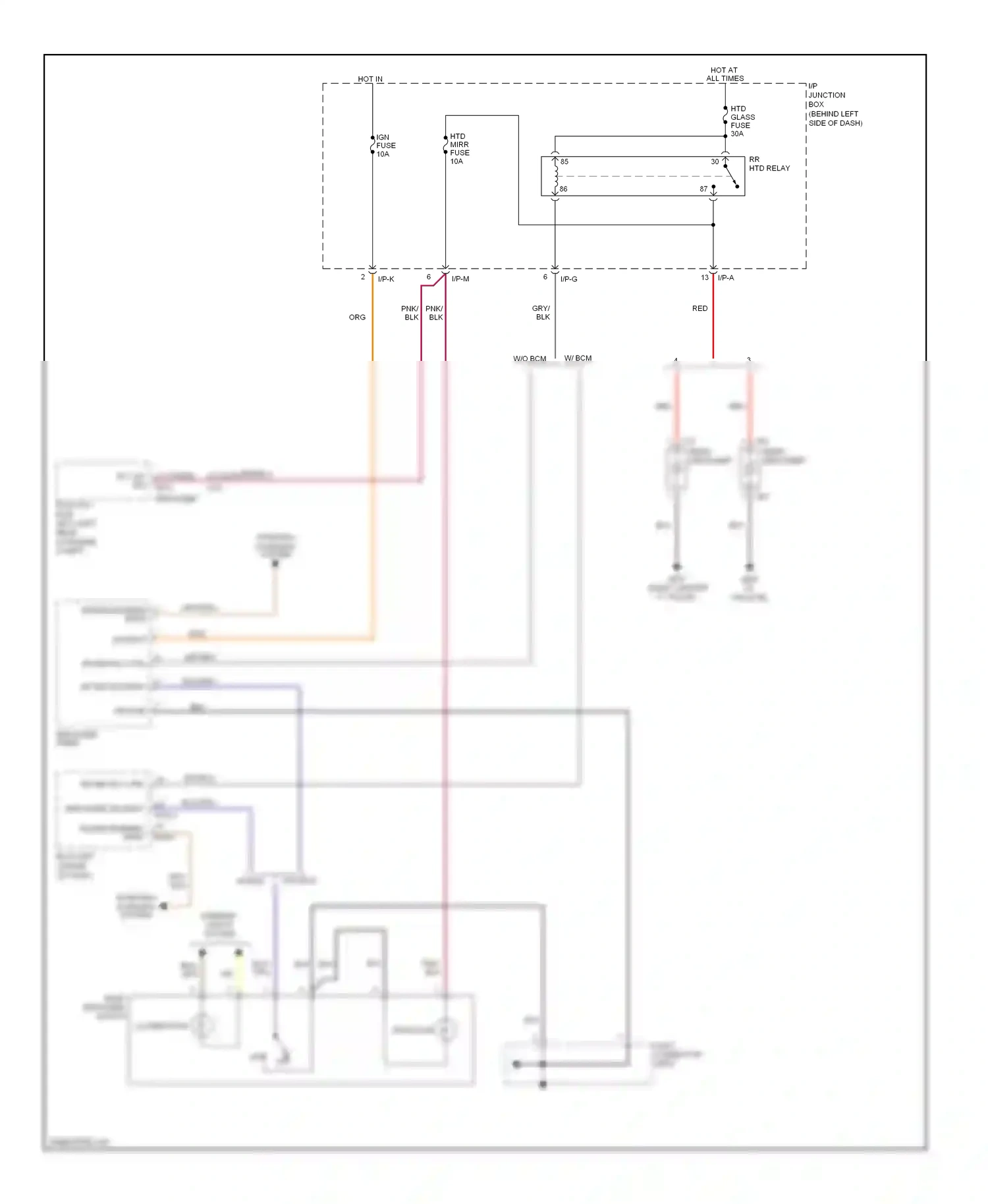 Wiring diagram i/p-k for Hyundai Accent II (1999-2012) (3 of 16)