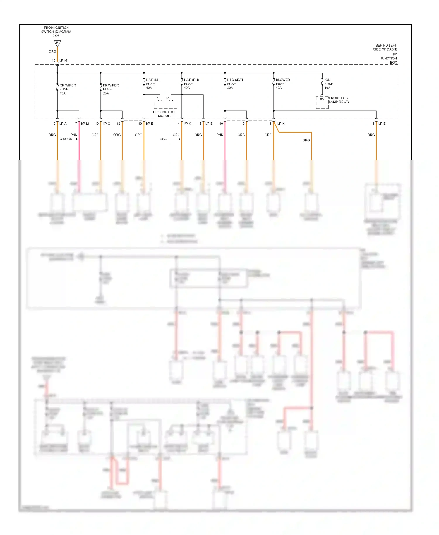 Wiring diagram i/p-m for Hyundai Accent II (1999-2012) (5 of 6)