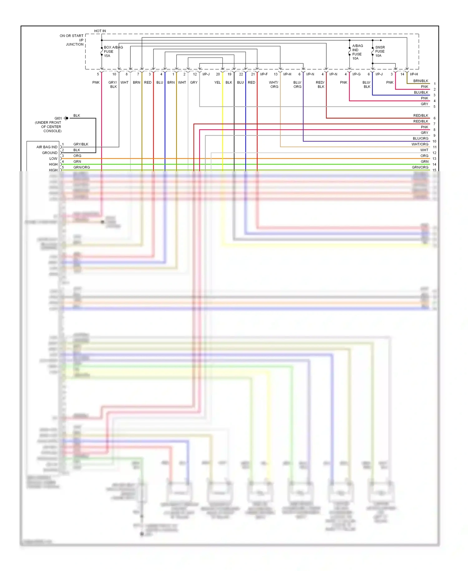 Wiring diagram side impact for Hyundai Accent II (1999-2012) (1 of 1)