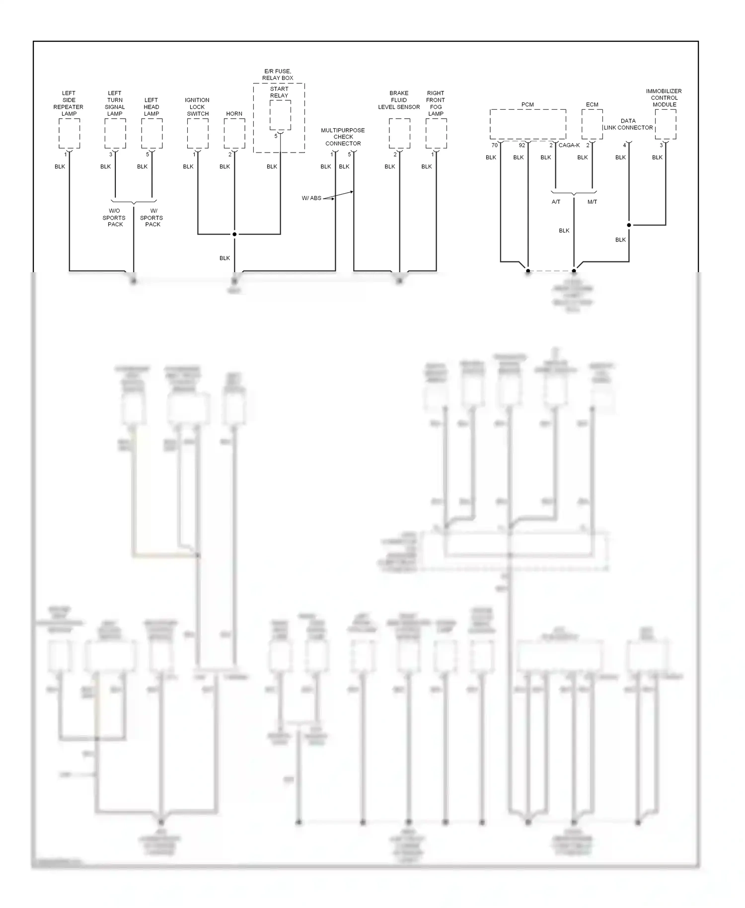 Wiring diagram srs driver seat control buckle switch module for Hyundai Accent II (1999-2012) (1 of 1)