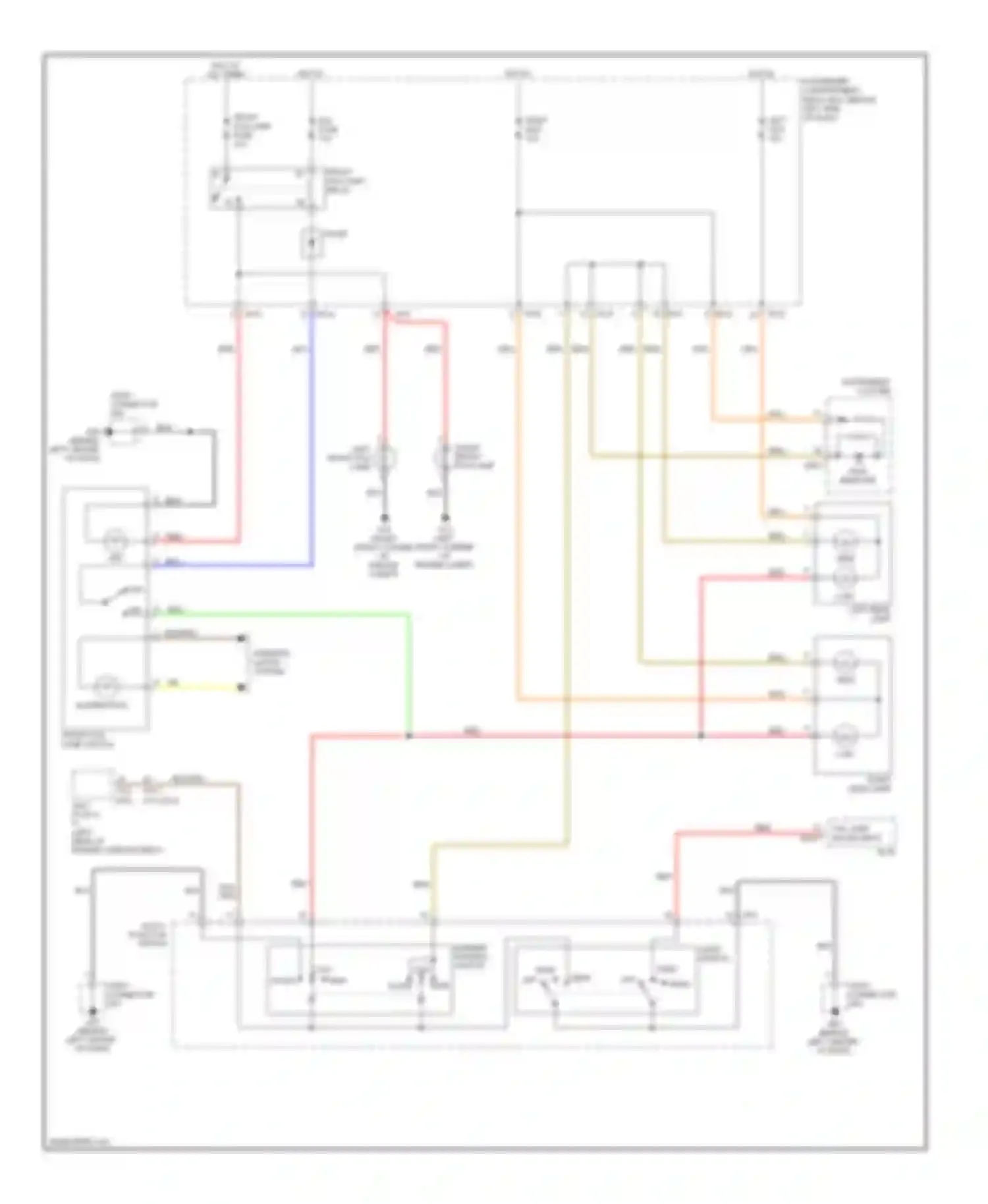 Accent Hyundai III (2006-2011): Headlights circuit, without drl