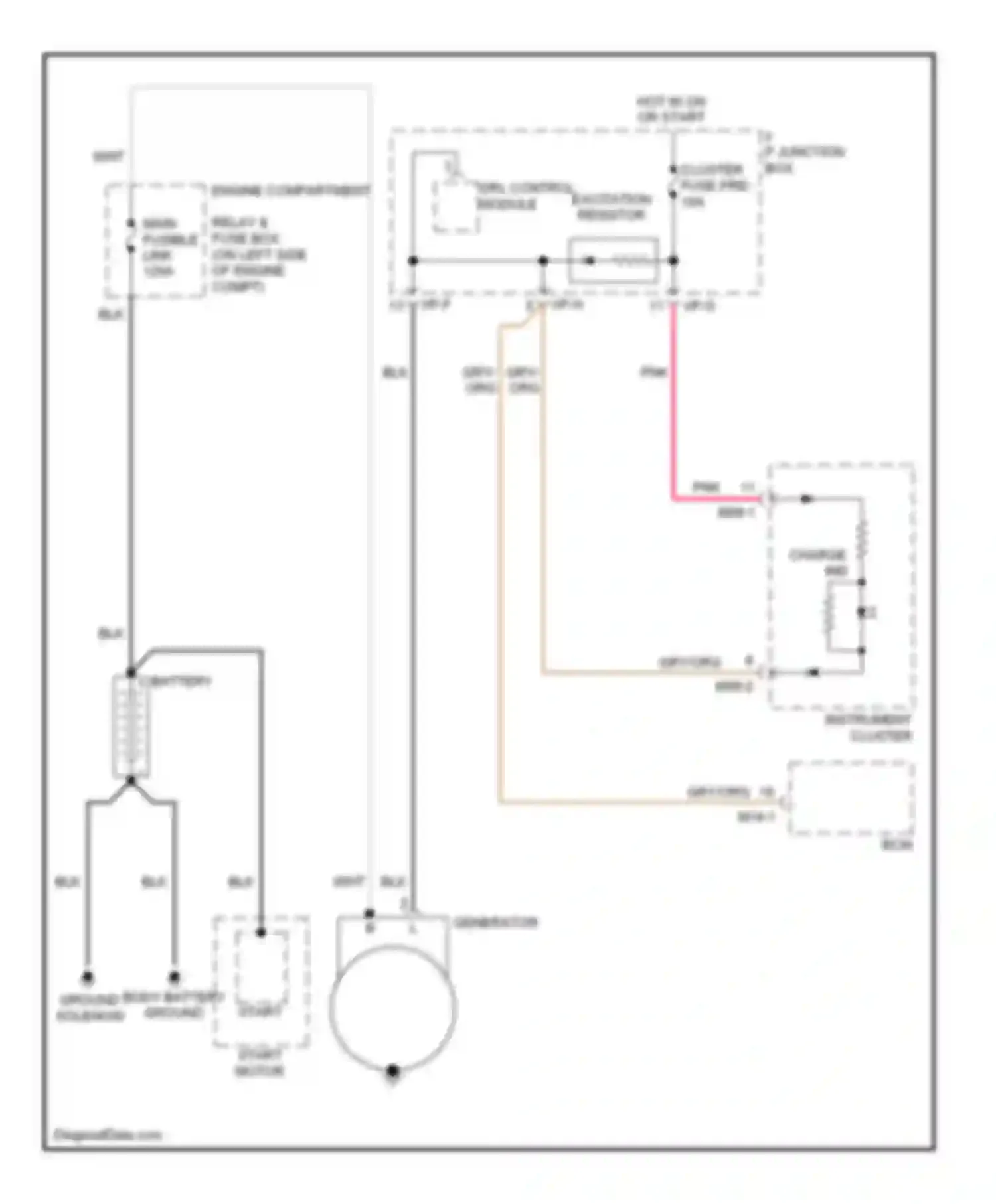 Accent Hyundai III (2006-2011): Charging circuit