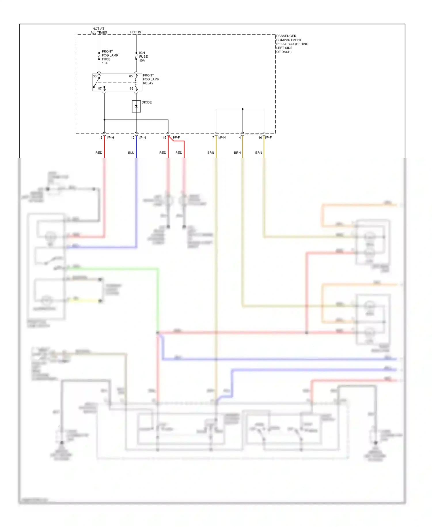 Wiring diagram multi- function switch for Hyundai Accent III (2006-2011) (5 of 13)