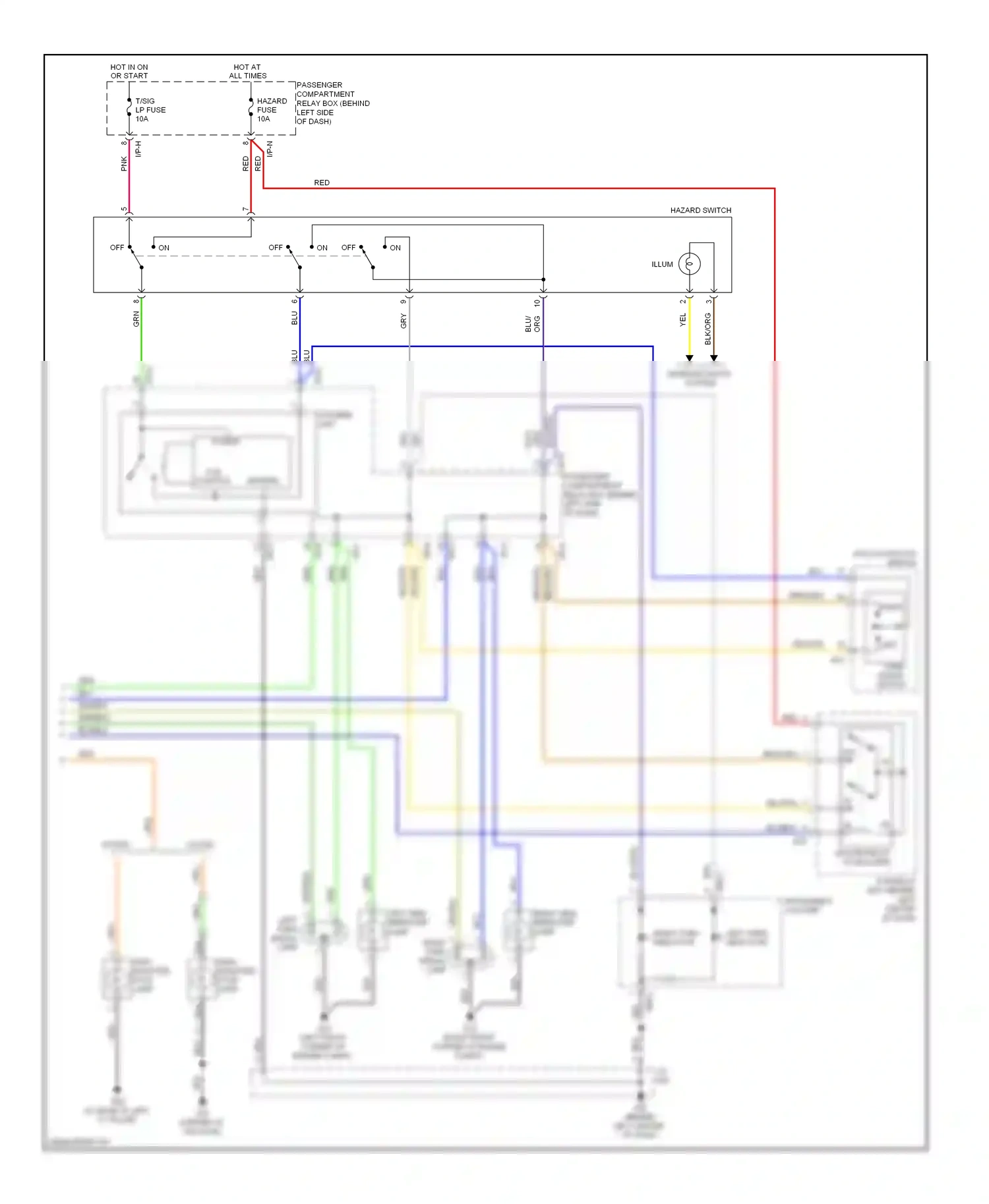 Wiring diagram multi- function switch for Hyundai Accent III (2006-2011) (3 of 13)