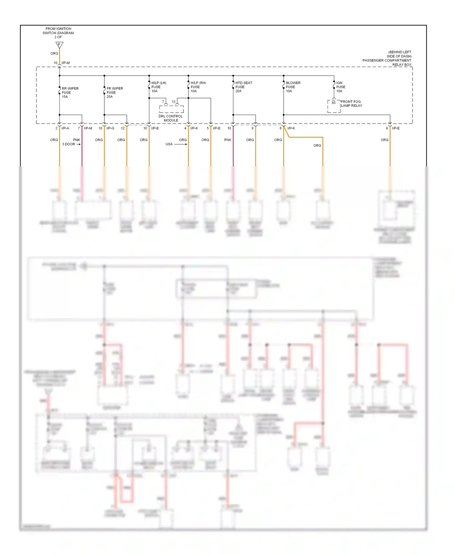 Wiring diagram overhead console lamp for Hyundai Accent III (2006-2011) (3 of 3)