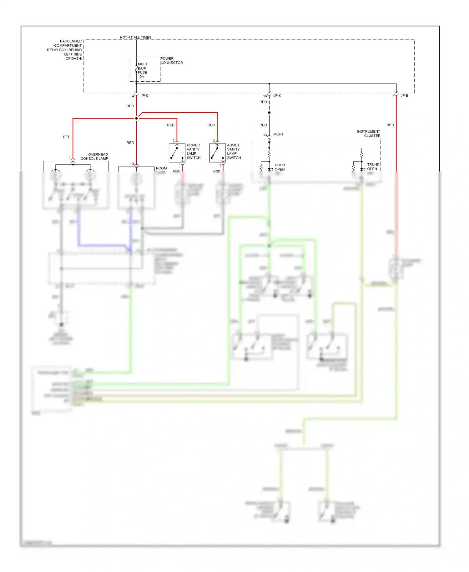 Wiring diagram room lamp ctrl for Hyundai Accent III (2006-2011) (1 of 1)