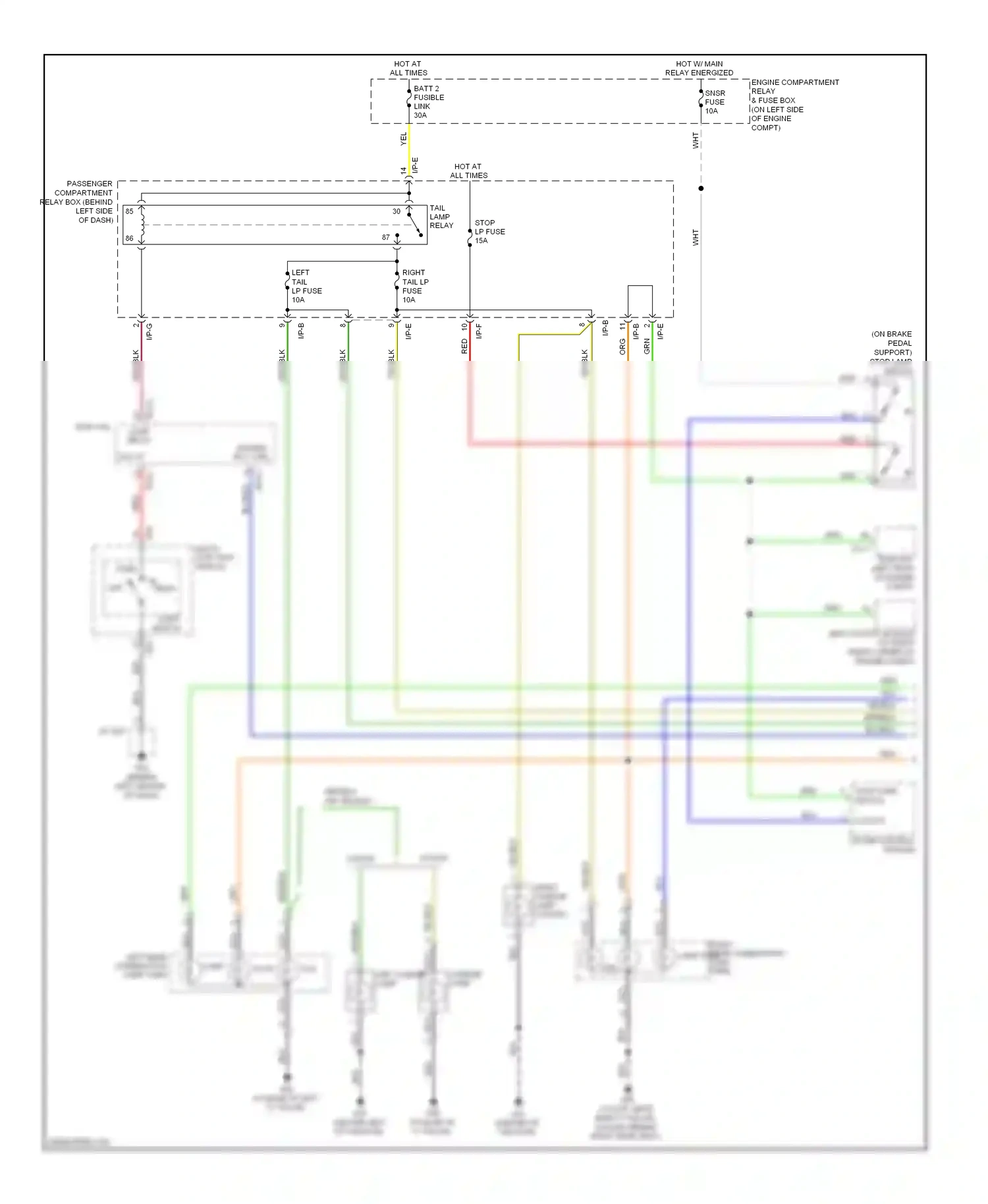 Wiring diagram stop lamp switch for Hyundai Accent III (2006-2011) (1 of 2)