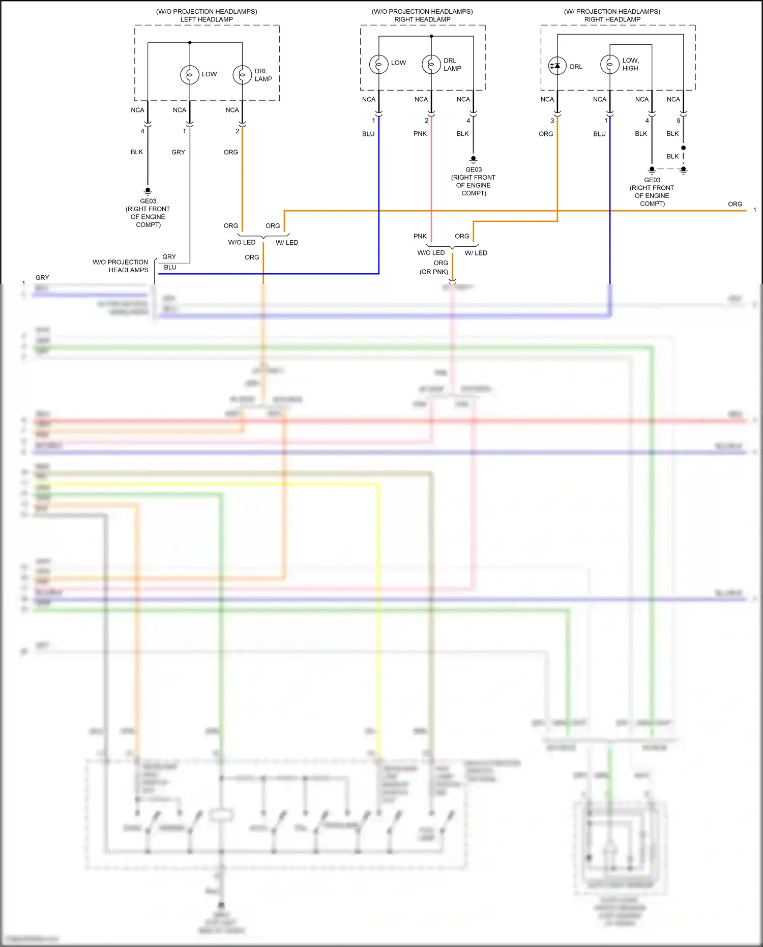 Wiring diagram multi- function switch for Hyundai Accent V facelift (2020-2024) (4 of 13)