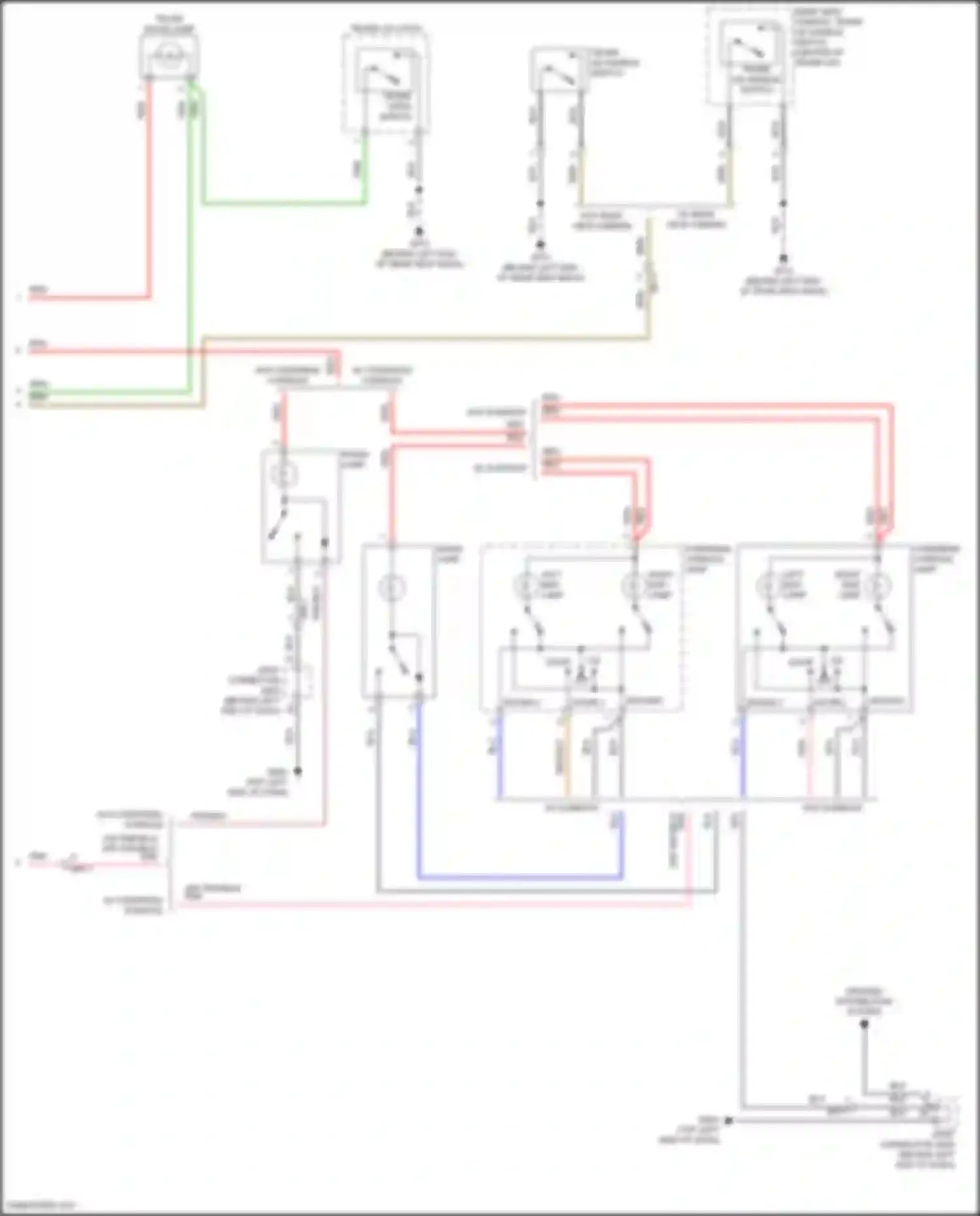 Accent Hyundai V (2017-2023): Courtesy lamps circuit (2 of 2)