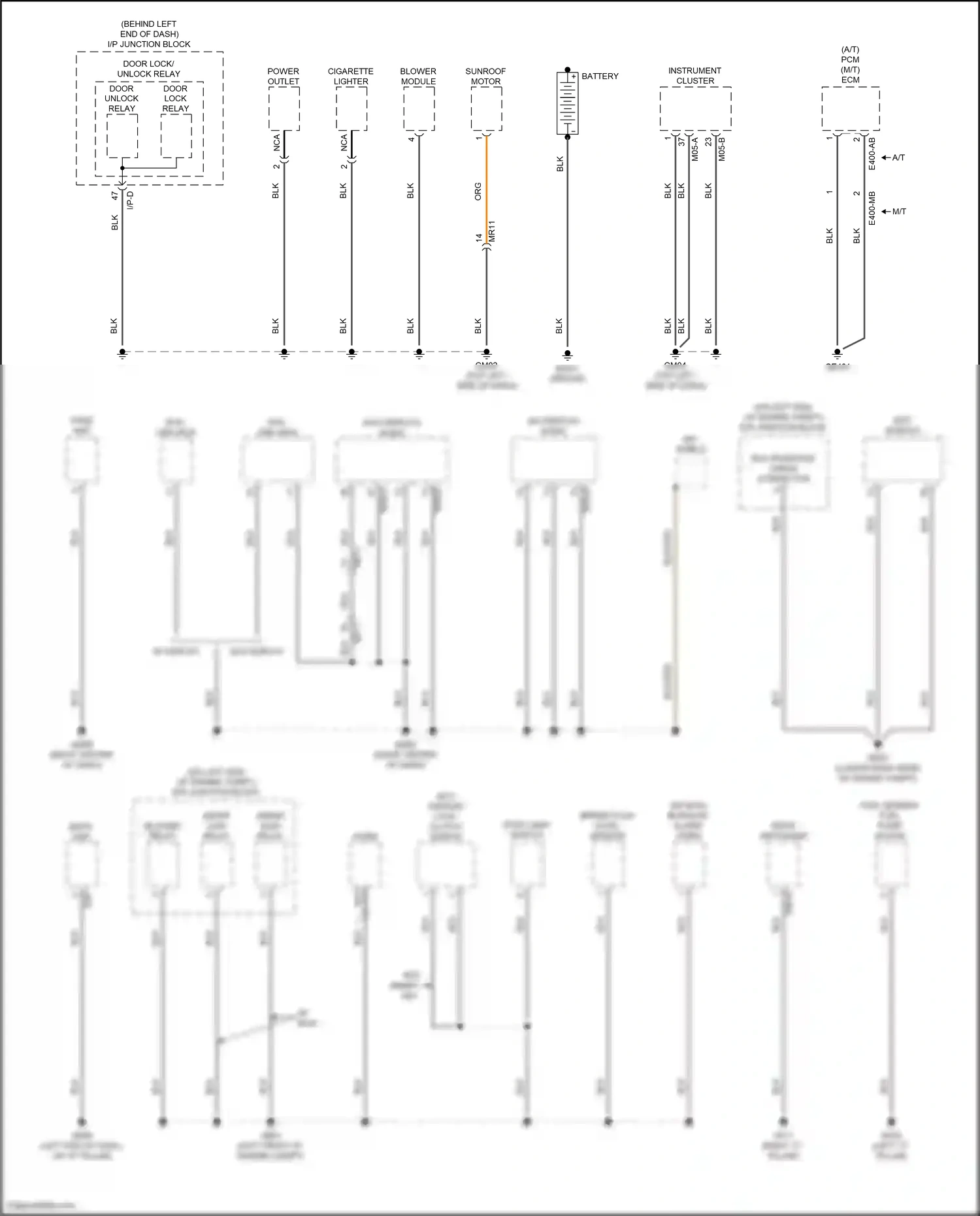 Wiring diagram cigarette lighter for Hyundai Accent V (2017-2023) (1 of 2)