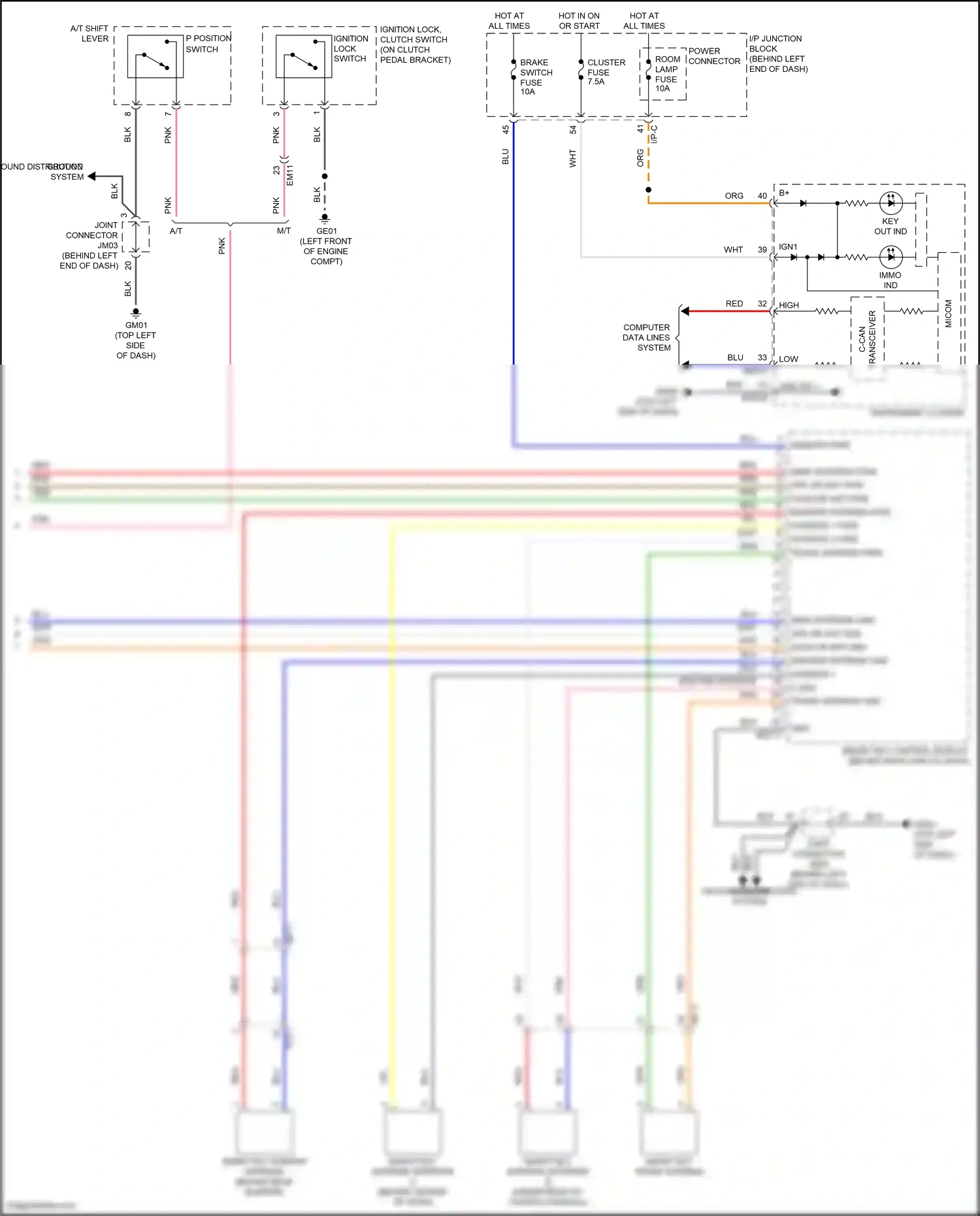Wiring diagram computer data lines system for Hyundai Accent V (2017-2023) (17 of 60)