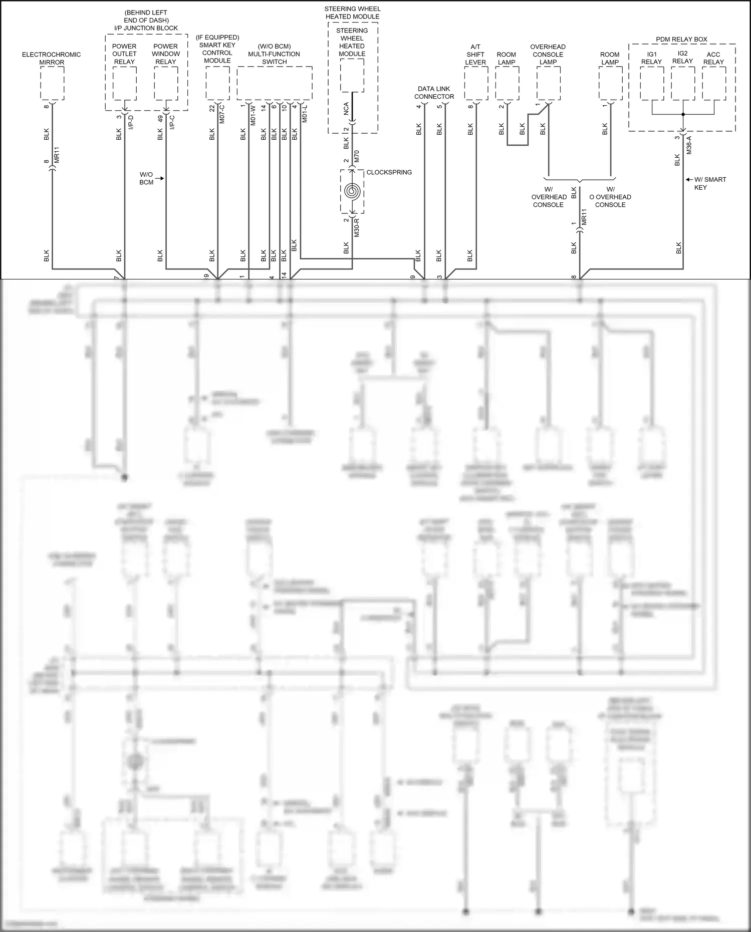 Wiring diagram electrochromic mirror for Hyundai Accent V (2017-2023) (4 of 8)