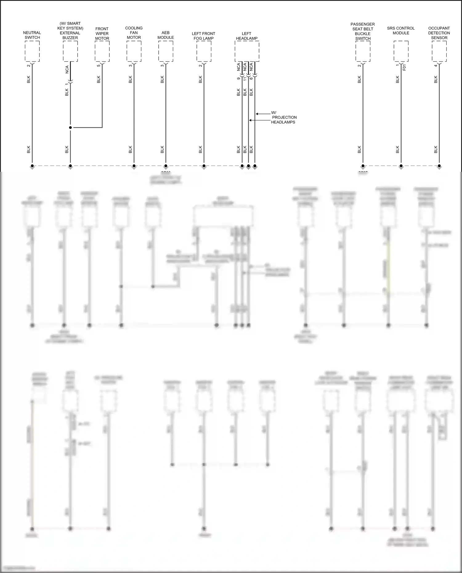 Wiring diagram external buzzer for Hyundai Accent V (2017-2023) (2 of 3)