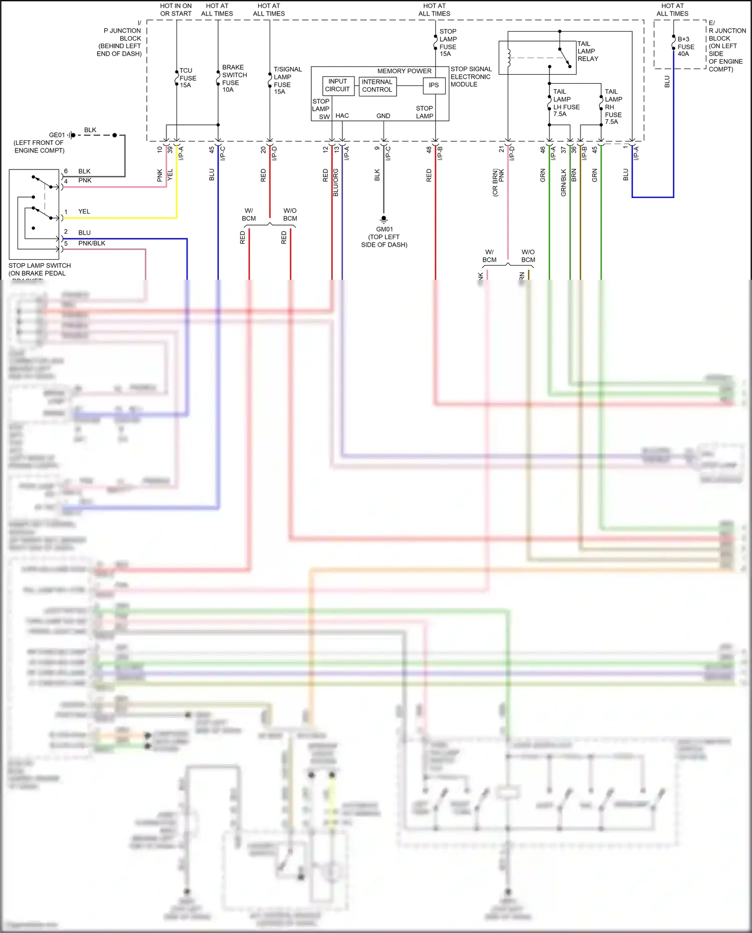 Wiring diagram memory power for Hyundai Accent V (2017-2023) (6 of 9)