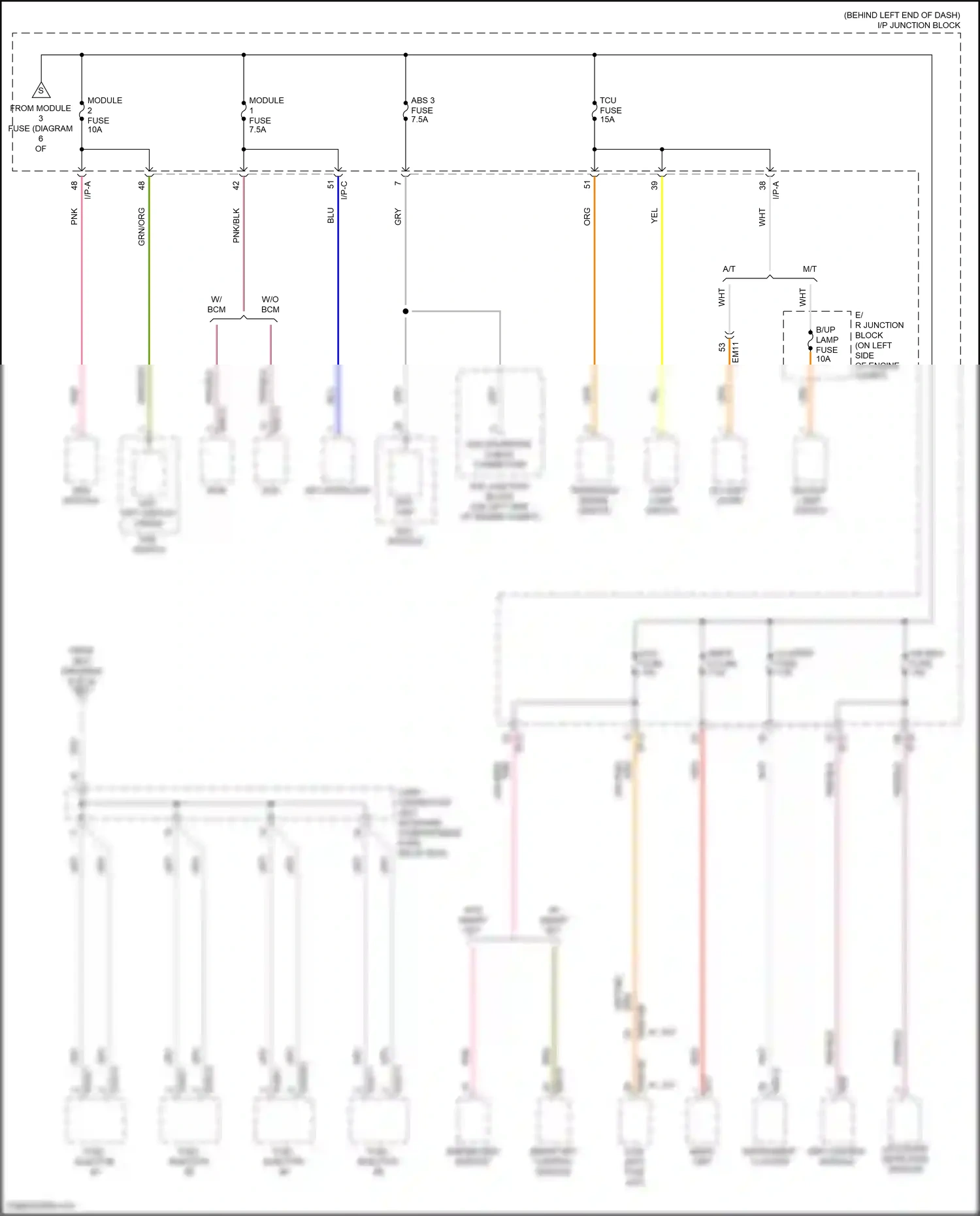 Wiring diagram module 1 fuse for Hyundai Accent V (2017-2023) (3 of 5)