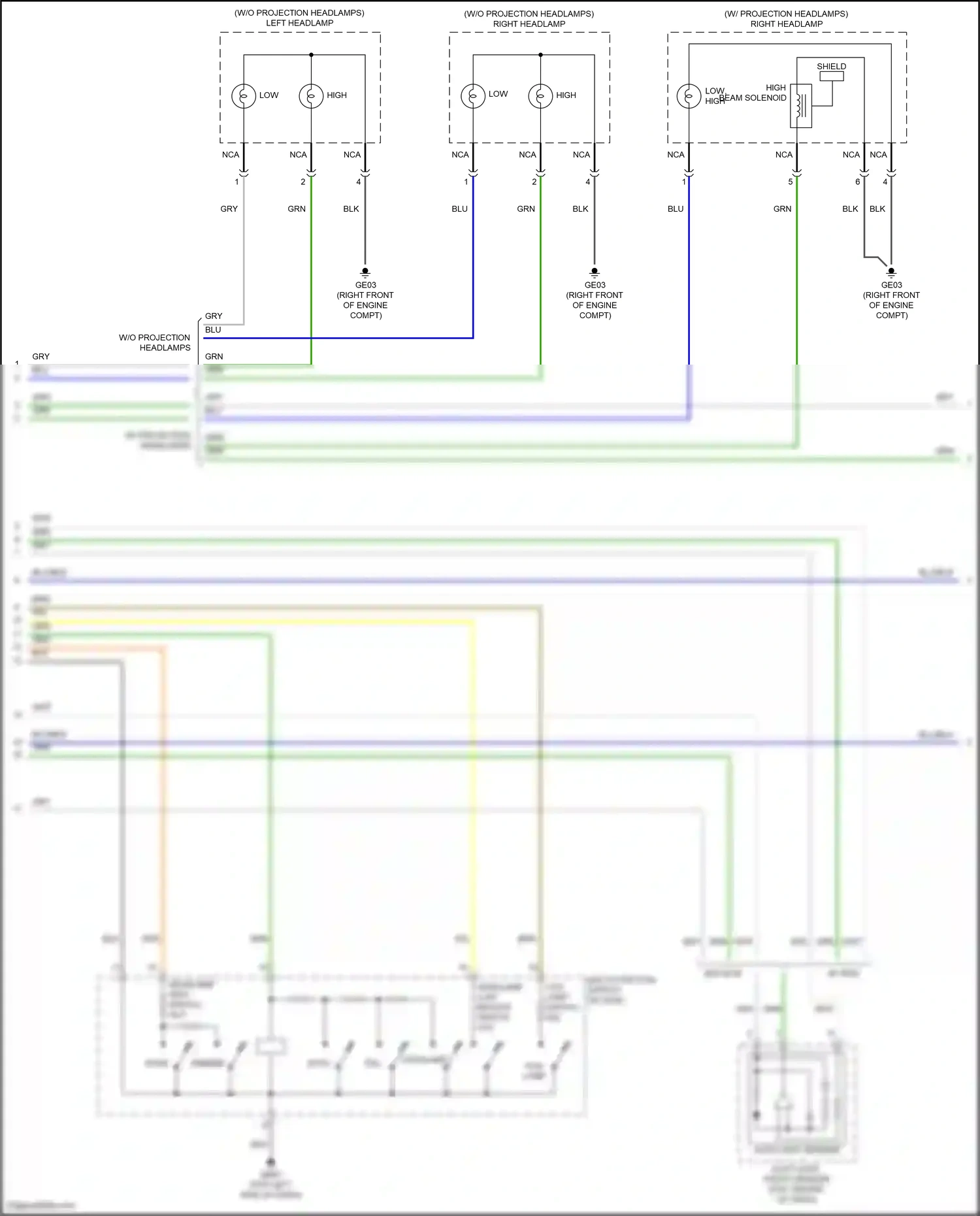 Wiring diagram multi- function switch for Hyundai Accent V (2017-2023) (7 of 13)