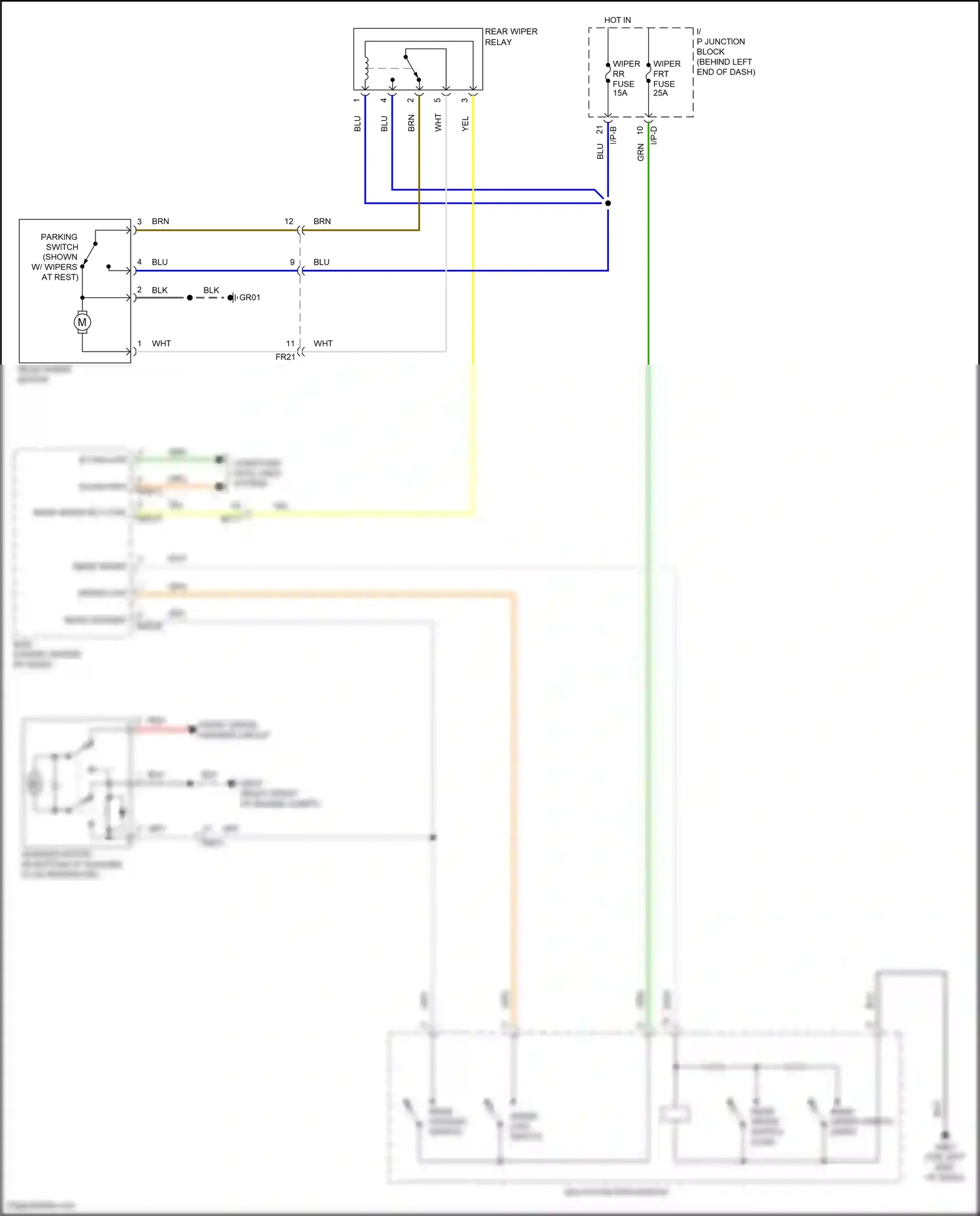 Wiring diagram multi- function switch for Hyundai Accent V (2017-2023) (9 of 13)