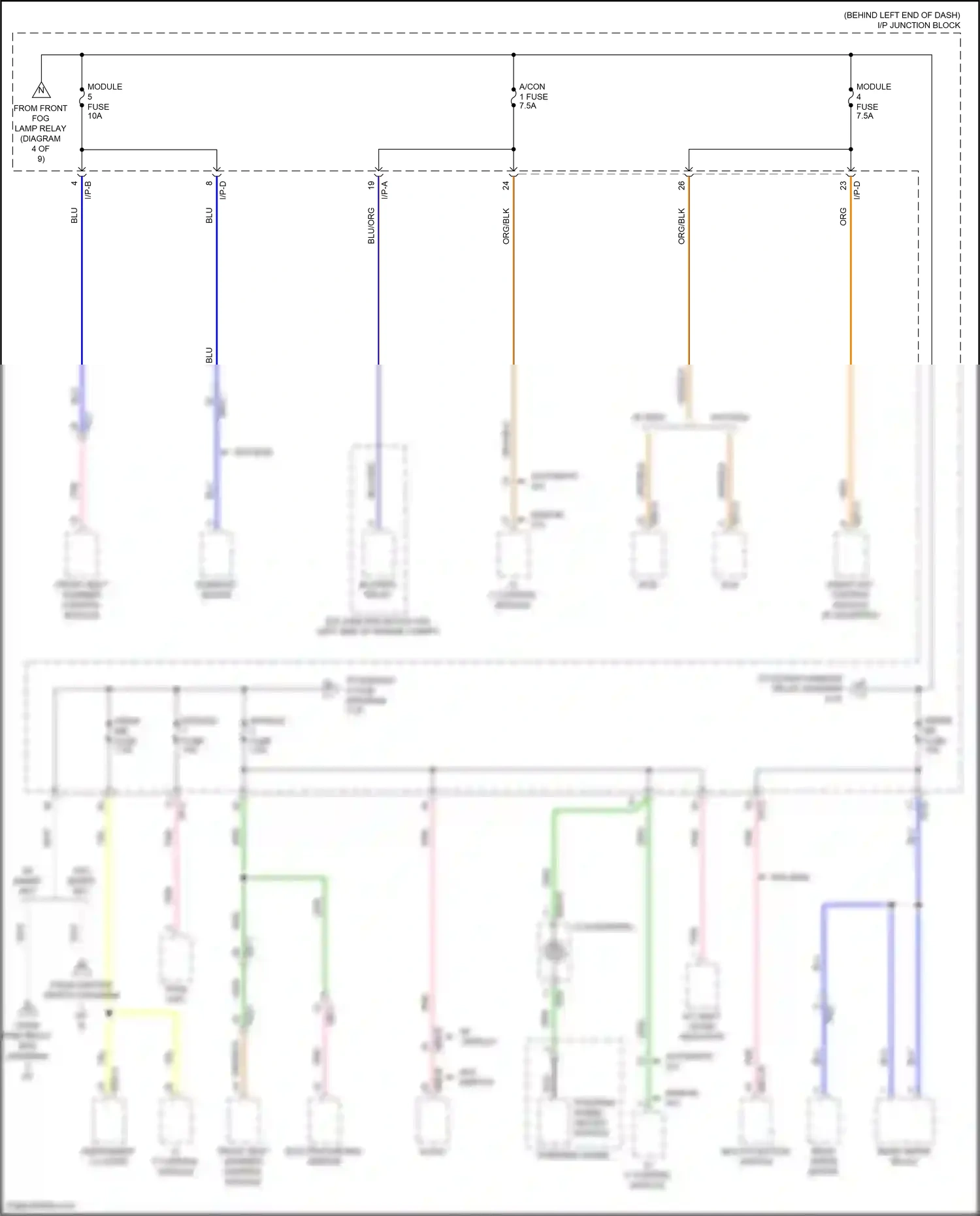 Wiring diagram multi- function switch for Hyundai Accent V (2017-2023) (13 of 13)