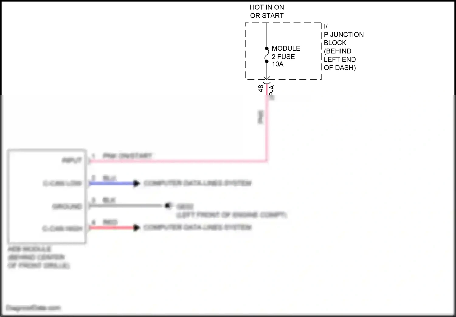 Wiring diagram pnk on/start input for Hyundai Accent V (2017-2023) (1 of 1)