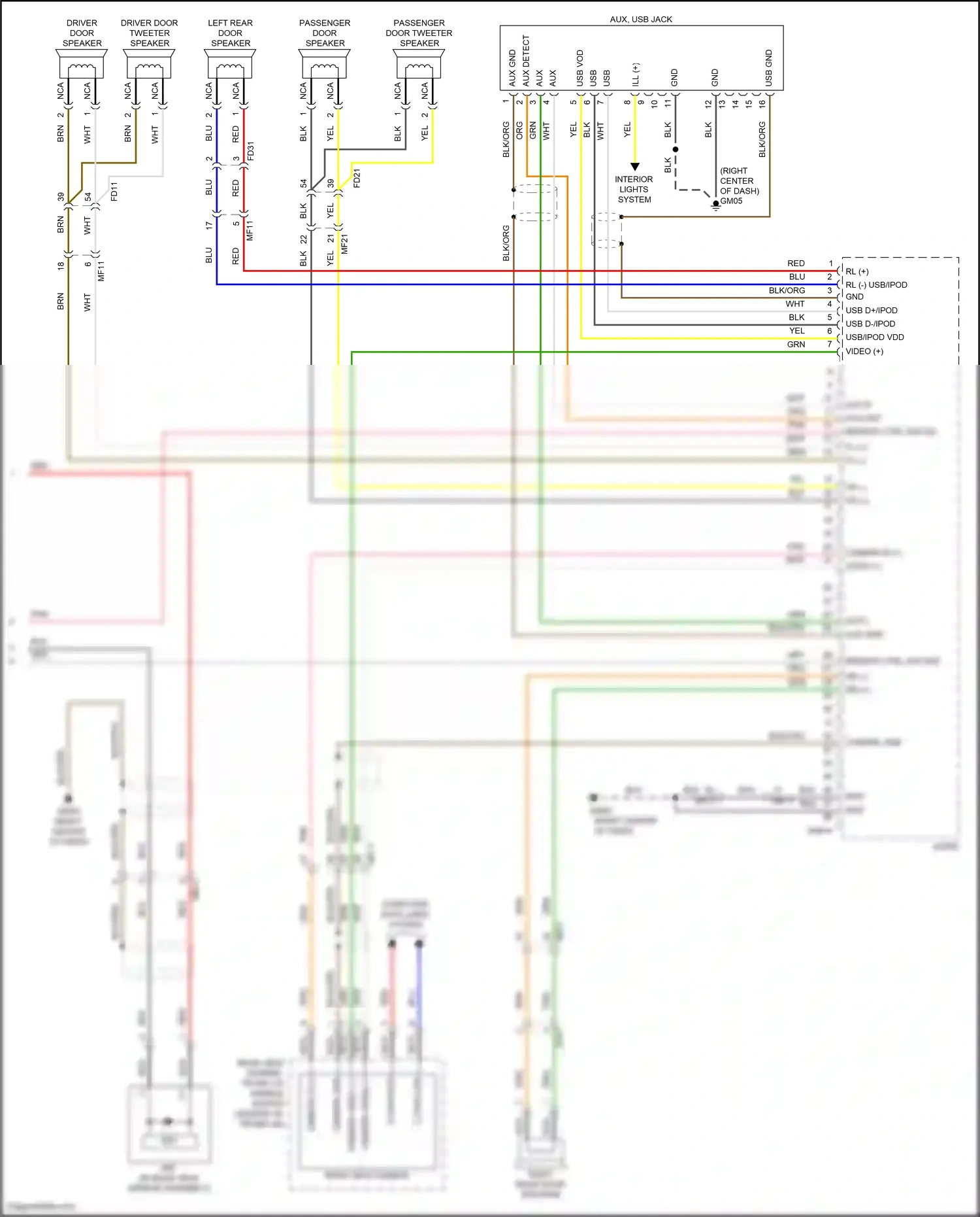 Wiring diagram rear view camera for Hyundai Accent V (2017-2023) (4 of 4)