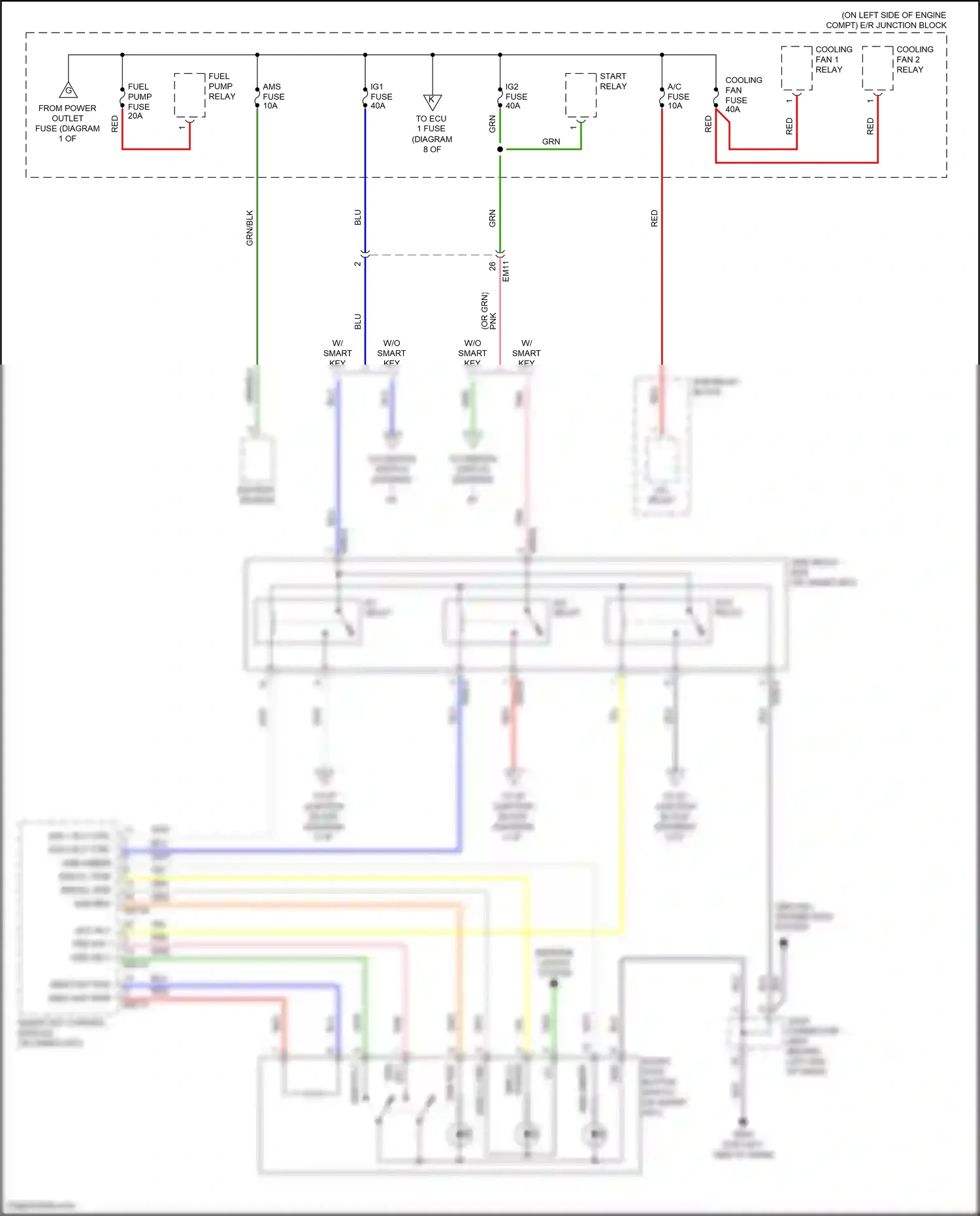 Wiring diagram smart key control module for Hyundai Accent V (2017-2023) (8 of 16)