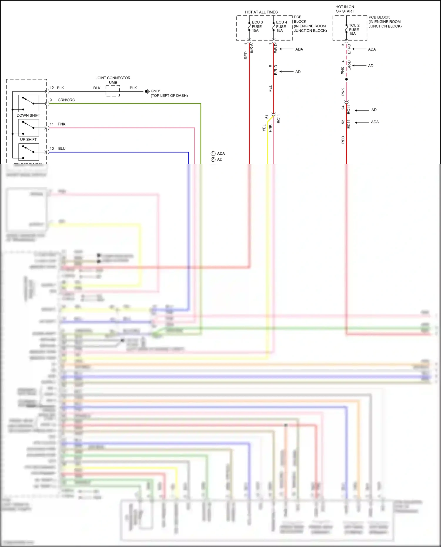 Wiring diagram down shift for Hyundai Avante VI facelift (2018-2020) (4 of 6)